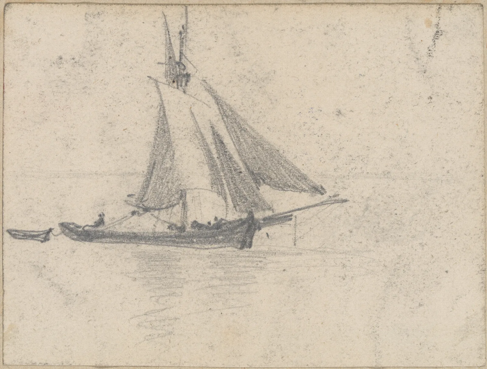 Sailboat Towing Dory Wall Art by John Singer Sargent - Canvas Print