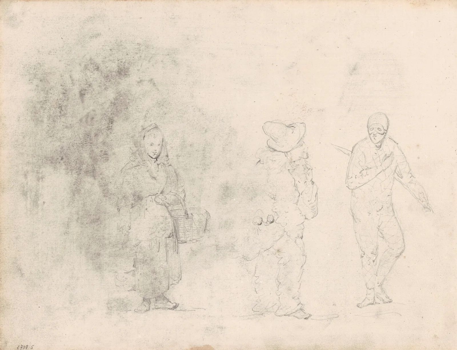 Three Figures 9 Wall Art by James Ensor - Canvas Print