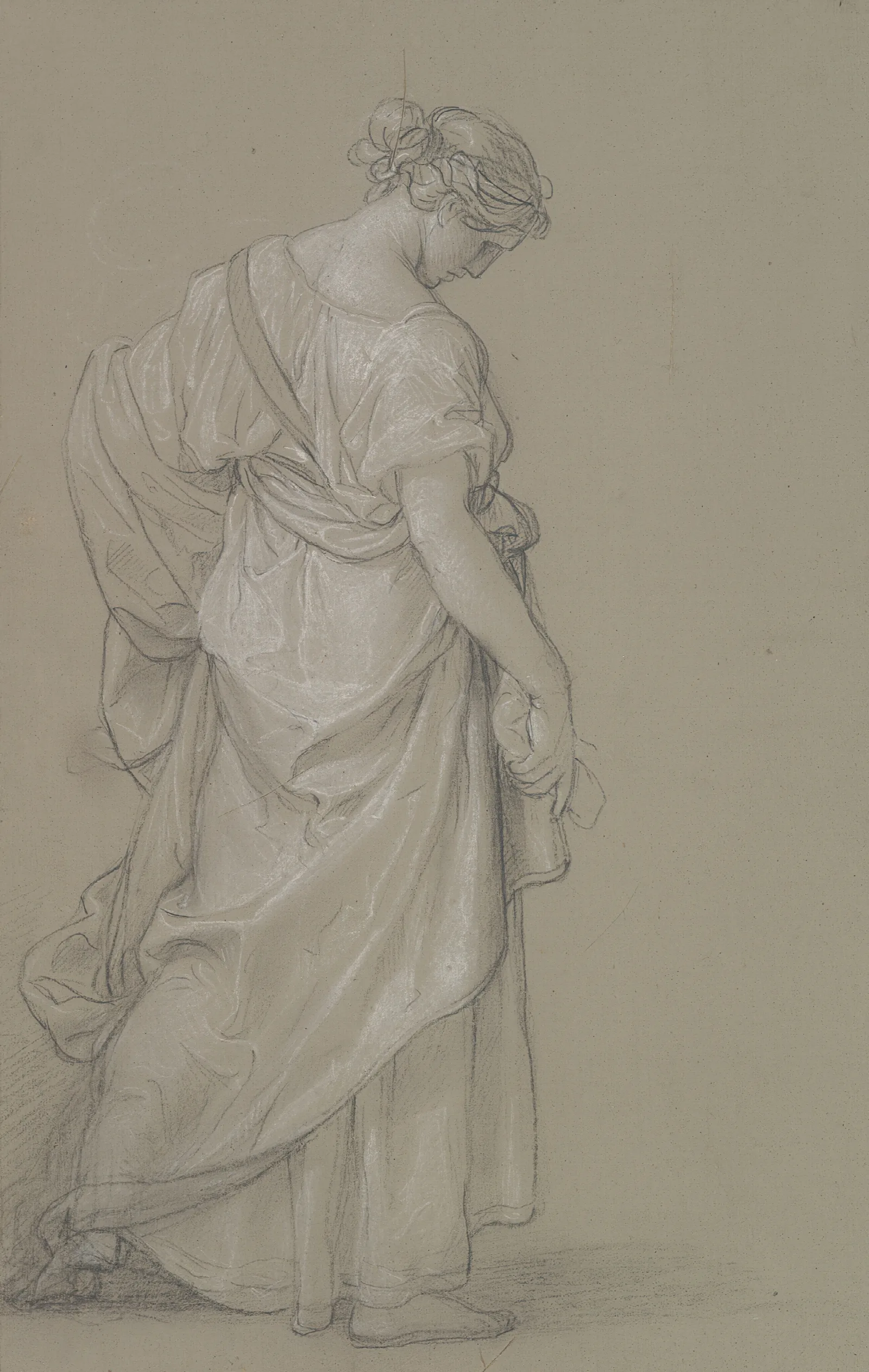 Study Of A Standing Woman Wall Art by Angelica Kauffmann - Canvas Print