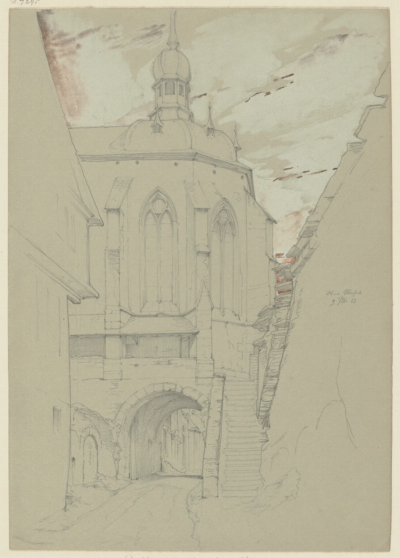 Die Wernerkapelle In Oberwesel Wall Art by Eduard von Steinle - Canvas Print