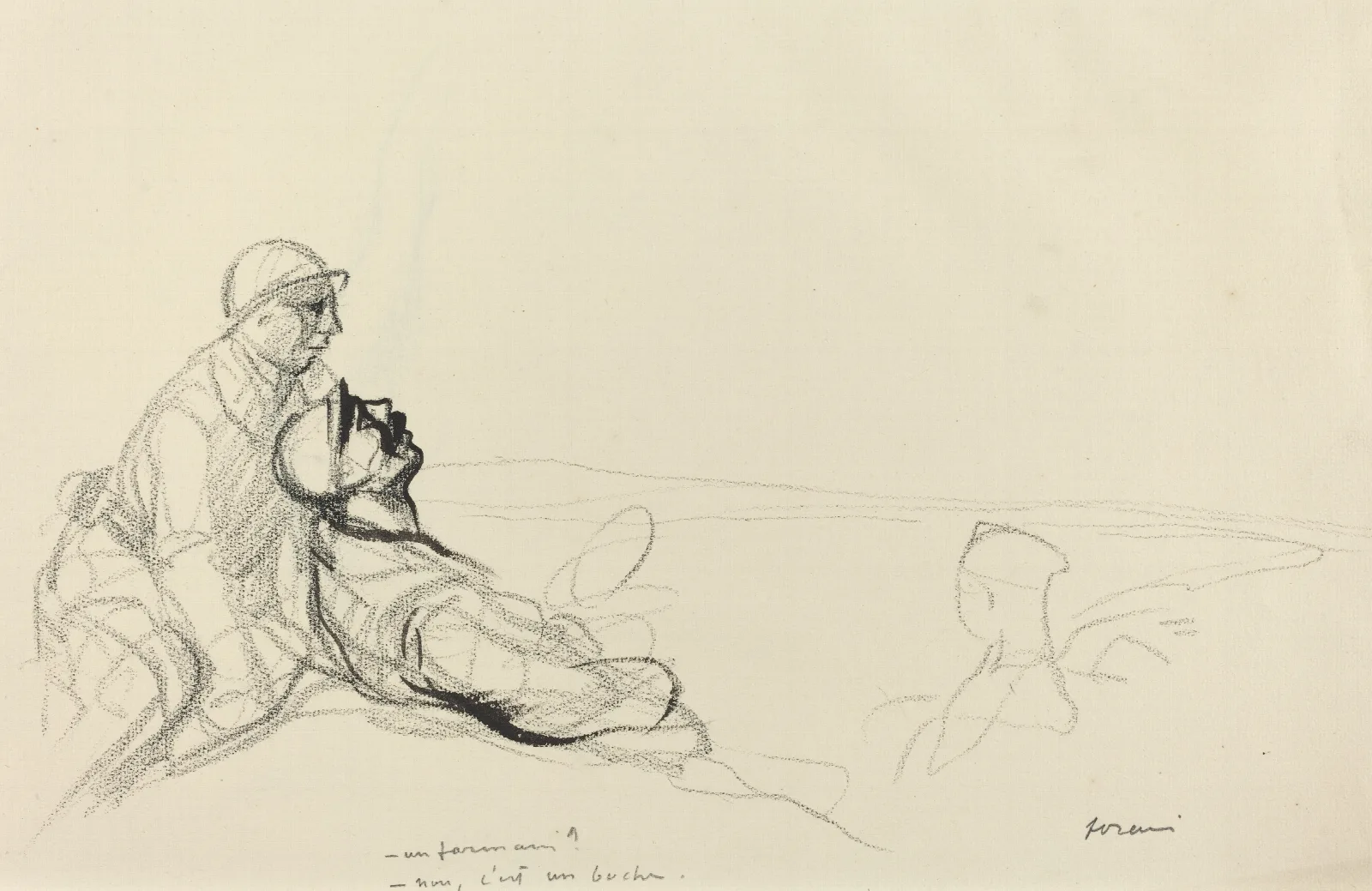 Un Farman Non Cest Un Boche _ Wall Art by Jean-Louis Forain - Canvas Print
