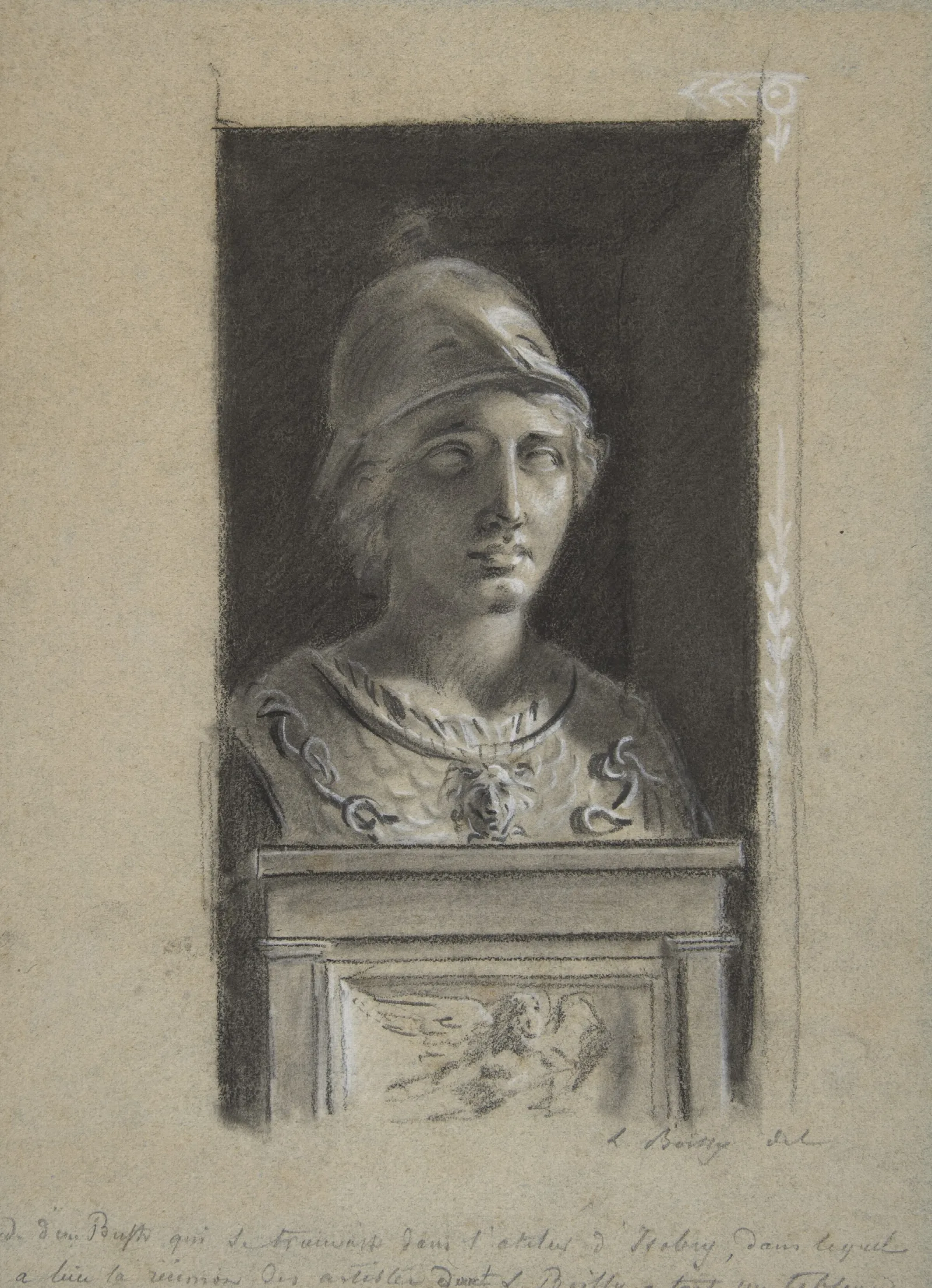 Minerva Study After A Sculpture Wall Art by Louis-Léopold Boilly - Canvas Print