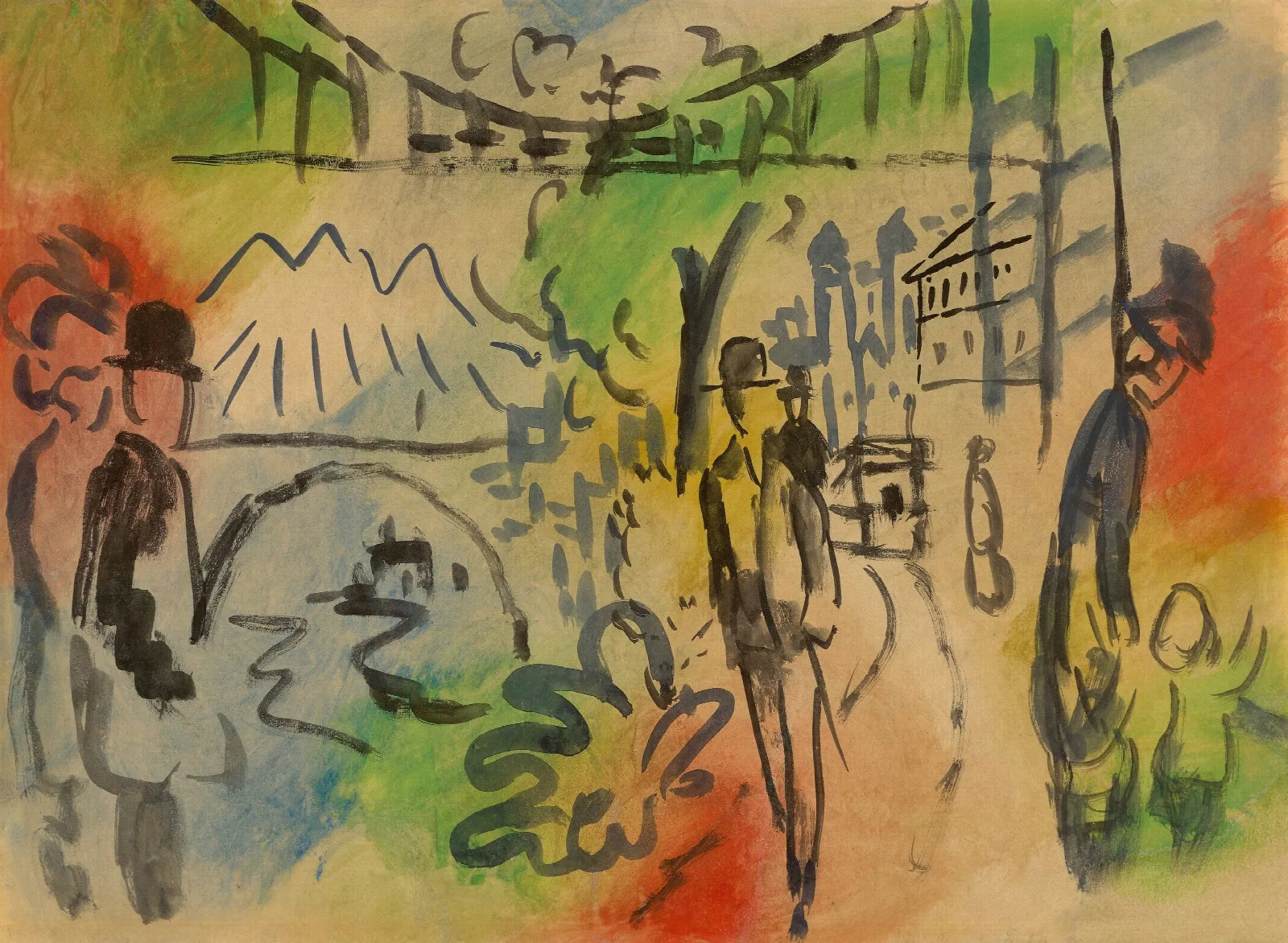 Uferpromenade Wall Art by August Macke - Canvas Print