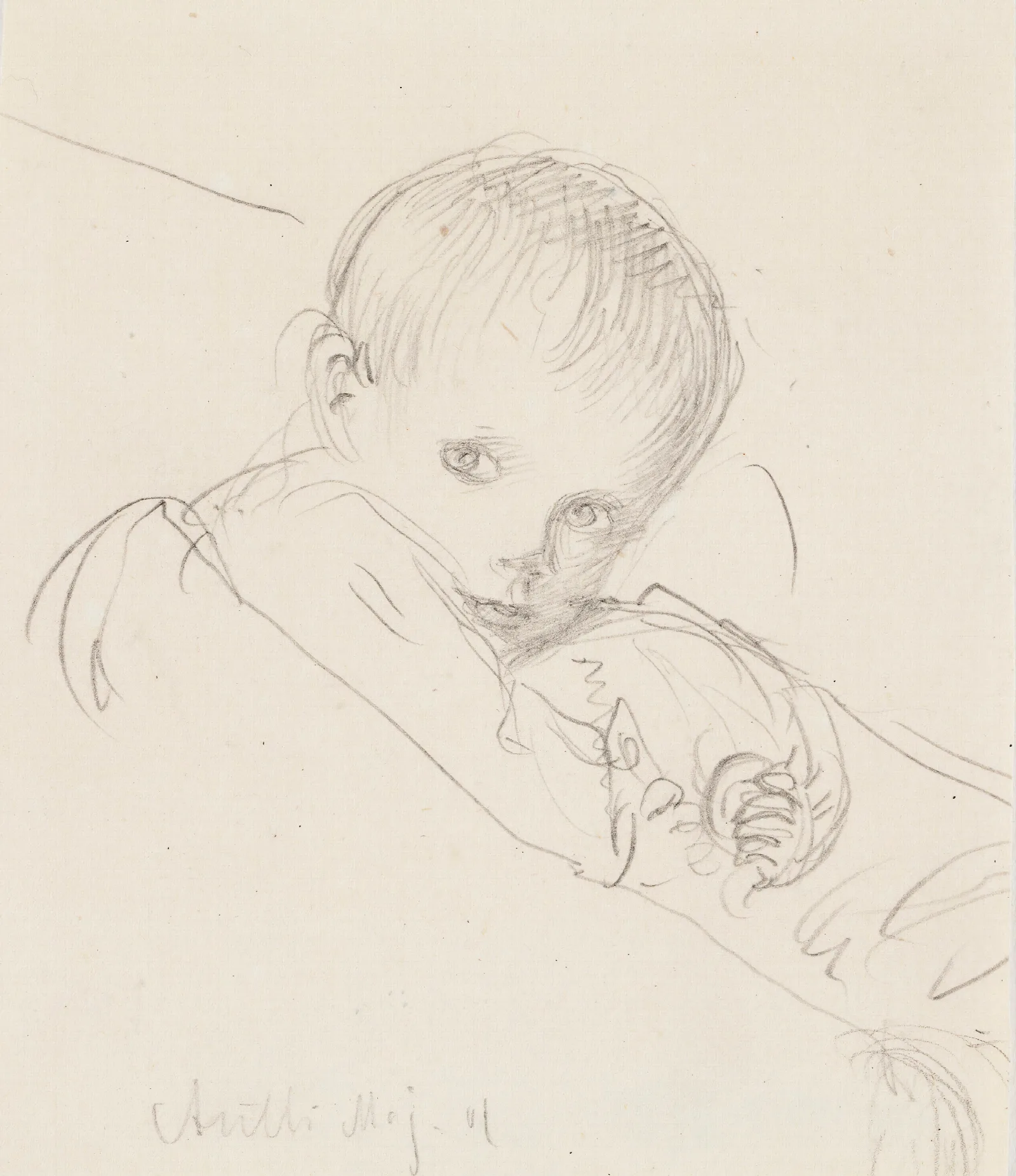 Antti As An Infant Wall Art by Venny Soldan-Brofeldt - Canvas Print