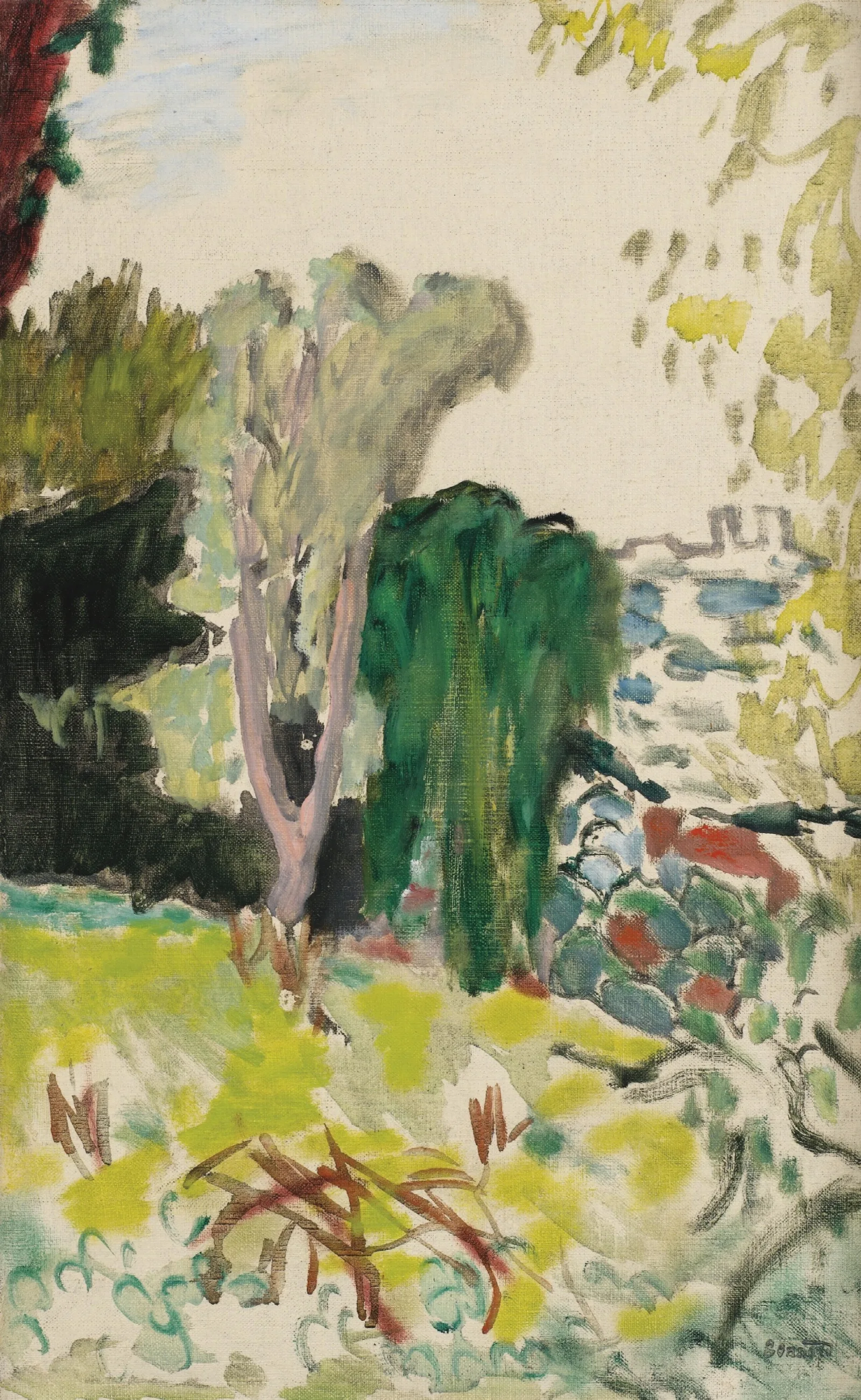 Vue Sur Antibes Wall Art by Pierre Bonnard - Canvas Print