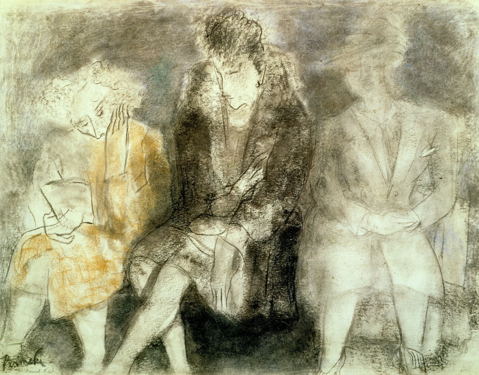 Drie Dames Wall Art by Constant Permeke - Canvas Print