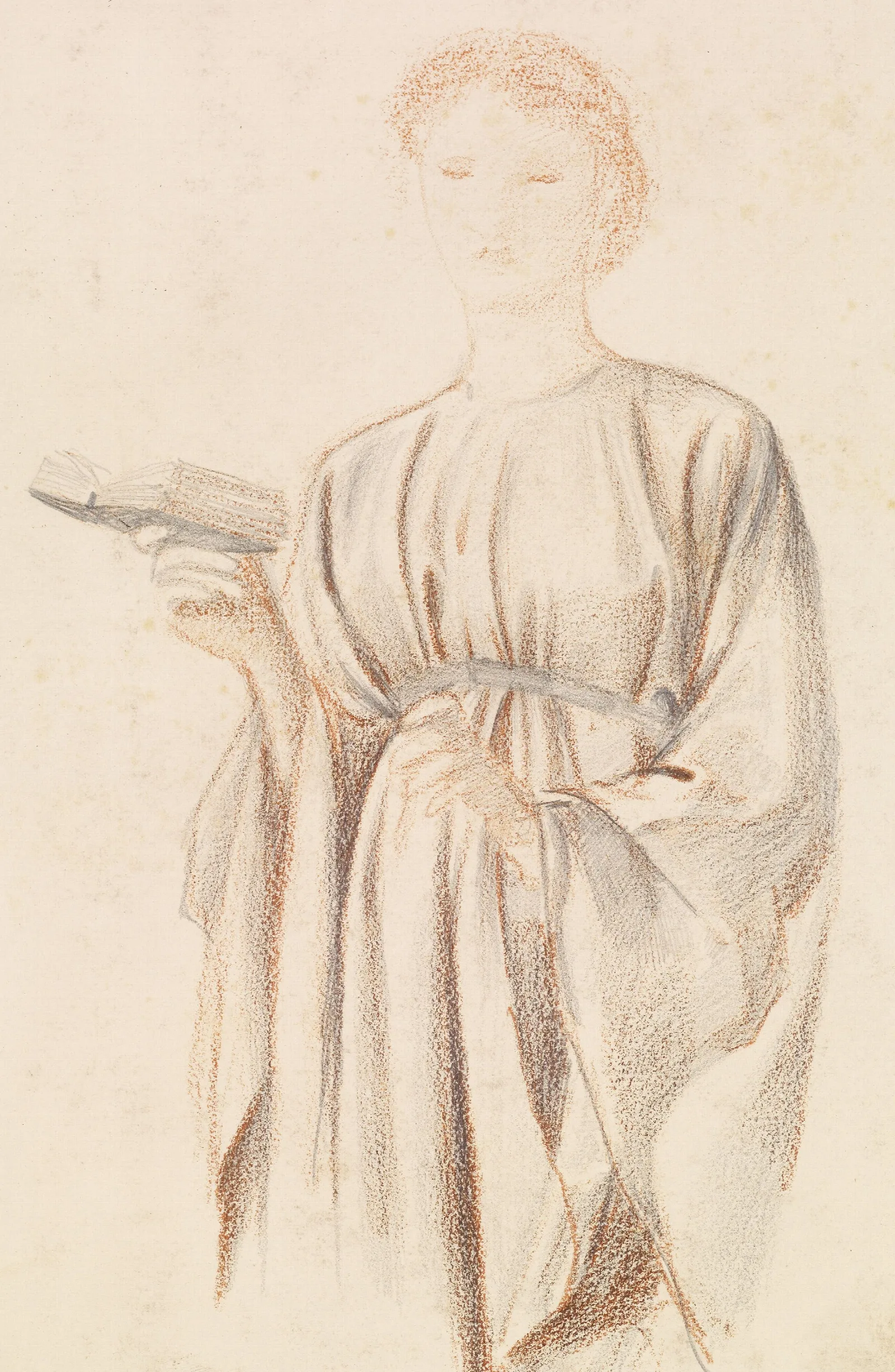 The Rose Garden Study Of Georgiana Burne Jones Wall Art by Sir Edward Coley Burne-Jones - Canvas Print