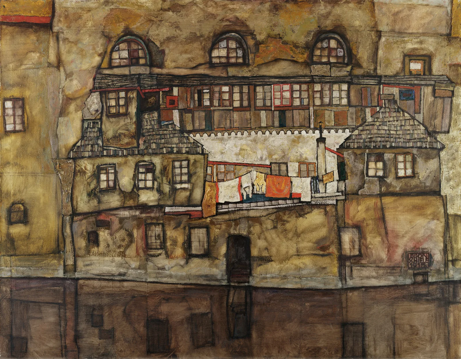 House Wall On The River Wall Art by Egon Schiele - Canvas Print