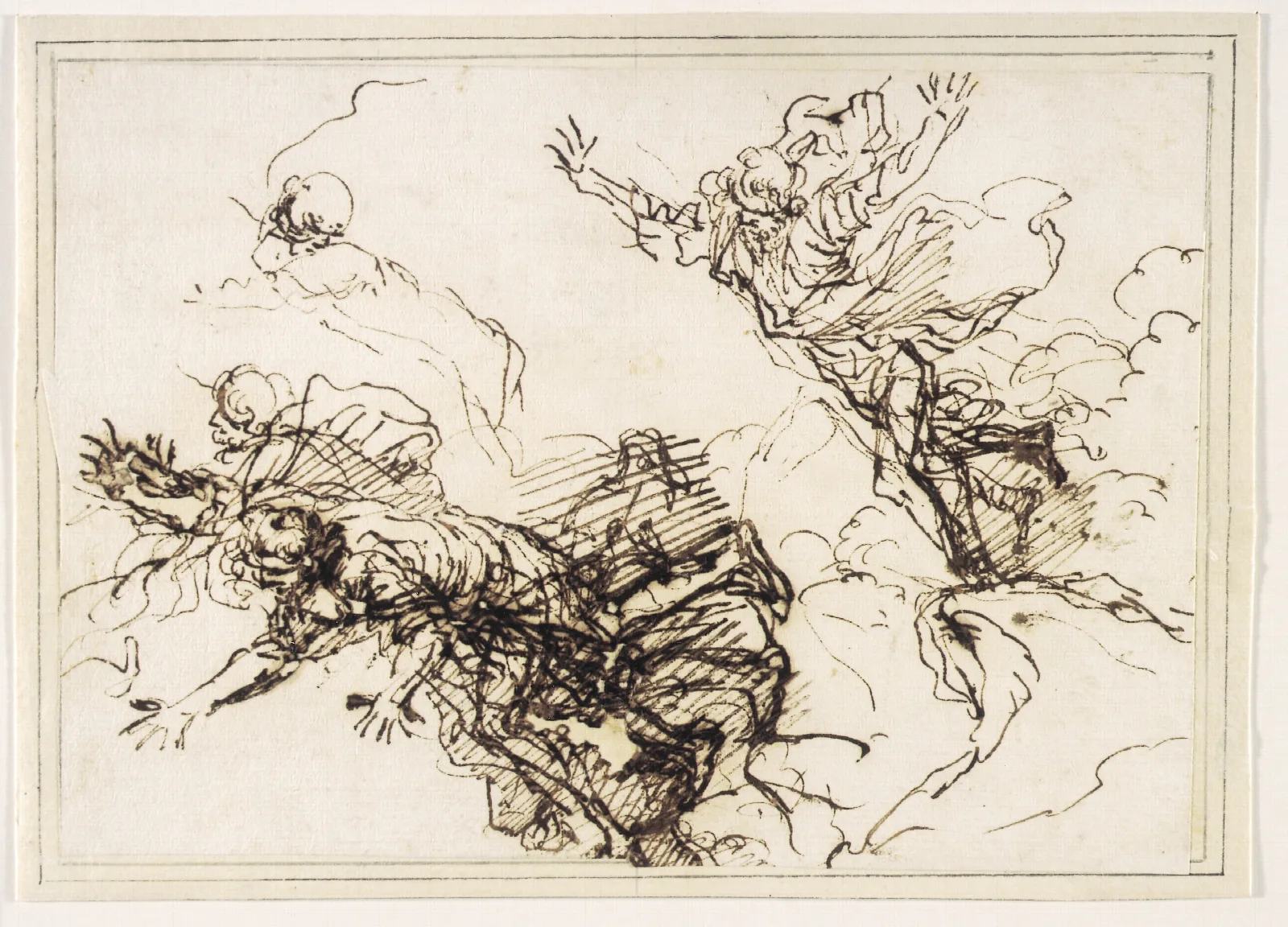 Studier Til Empedokles Dod Wall Art by Salvator Rosa - Canvas Print