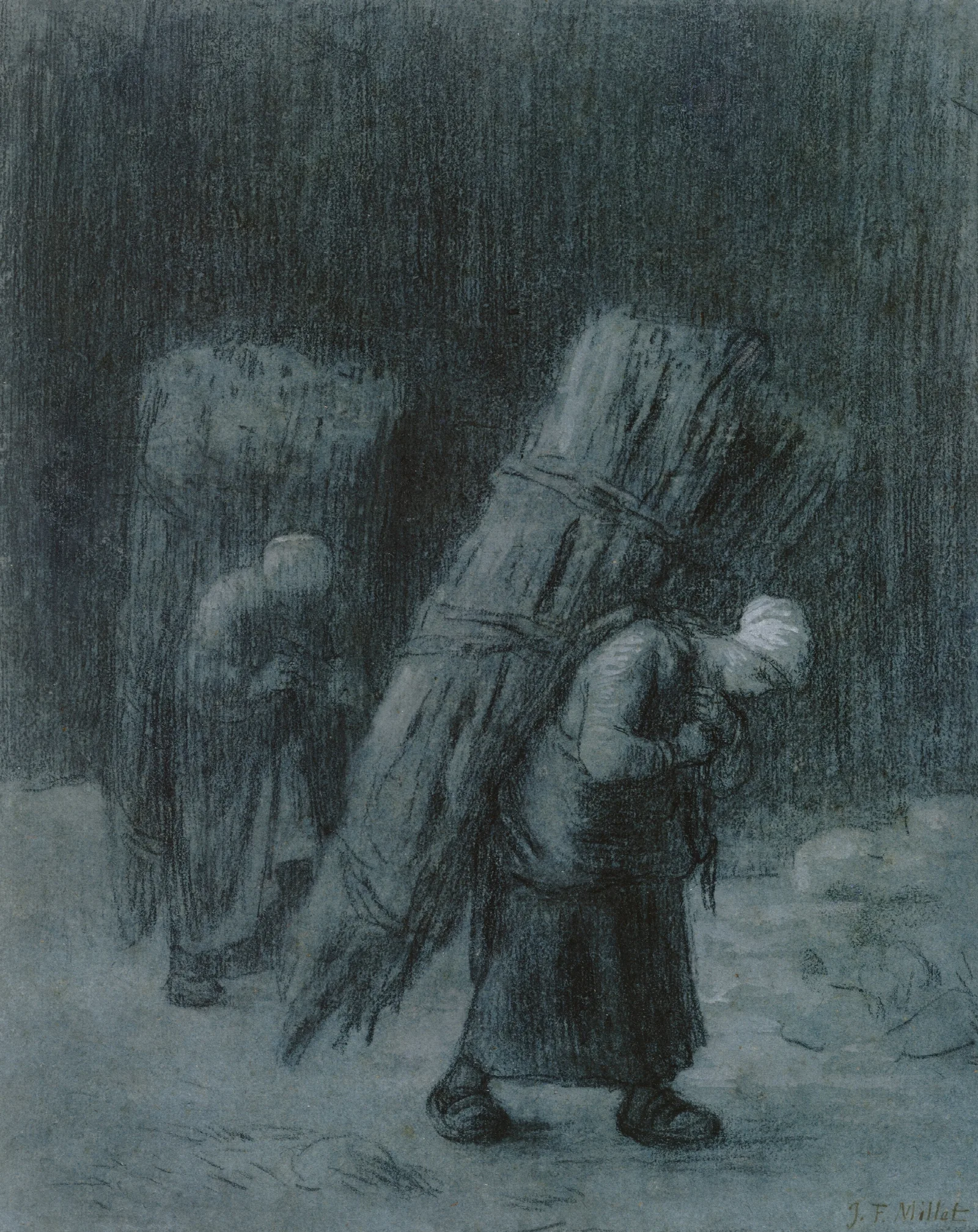 Women Carrying Faggots Wall Art by Jean-François Millet - Canvas Print