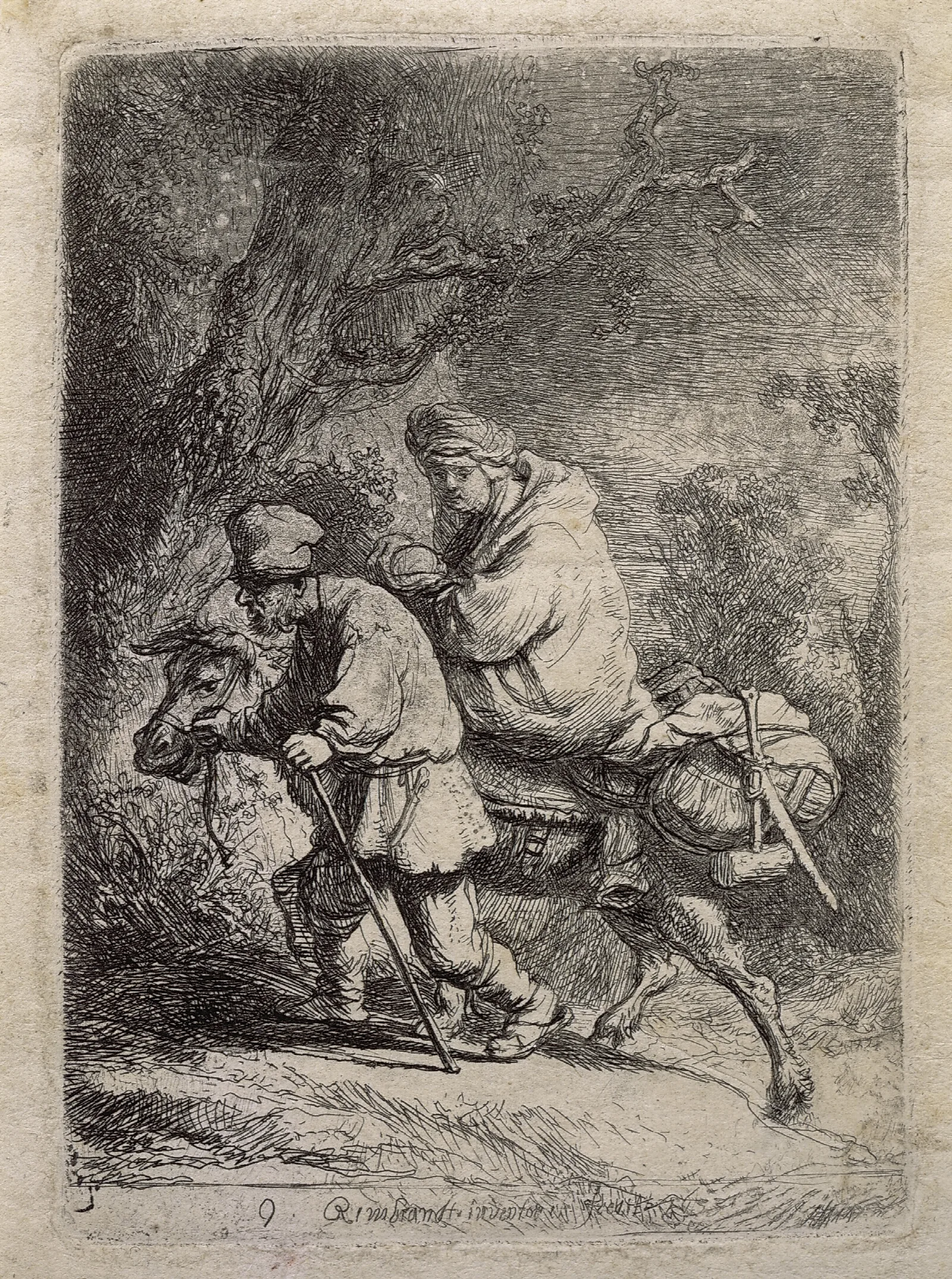 The Flight Into Egypt 23 Wall Art by Rembrandt van Rijn - Canvas Print
