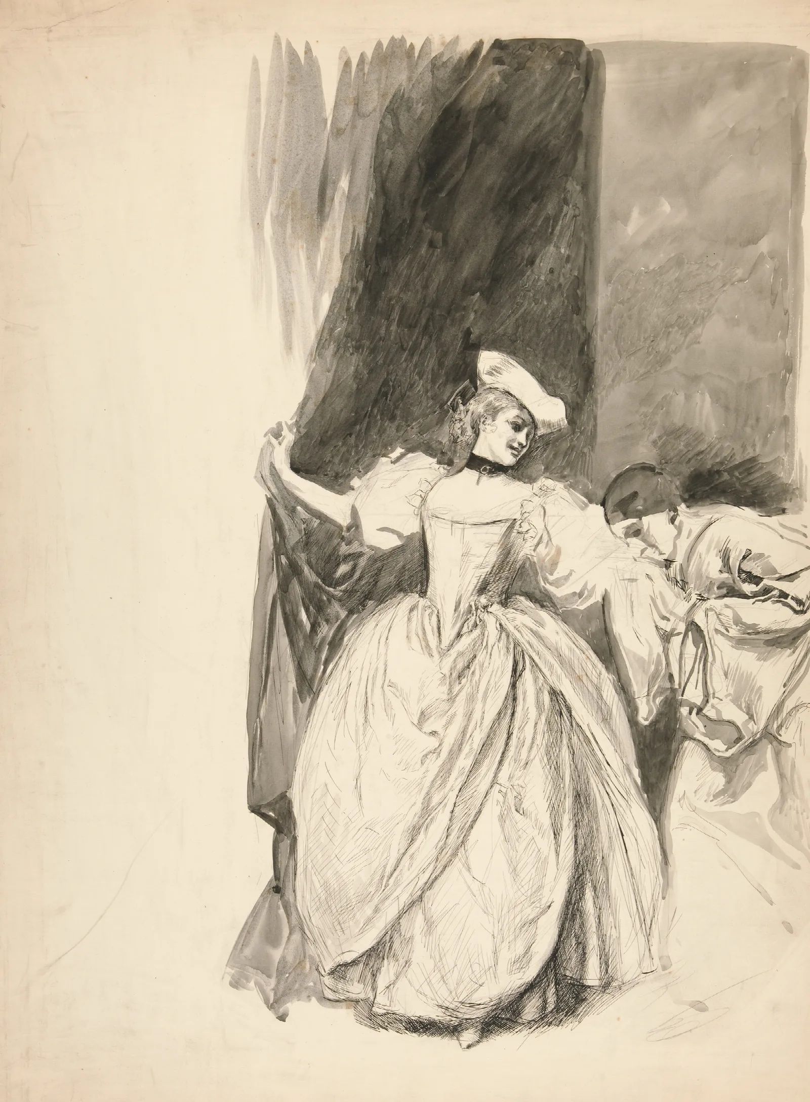 Figure Study 6 Wall Art by Edwin Austin Abbey - Canvas Print