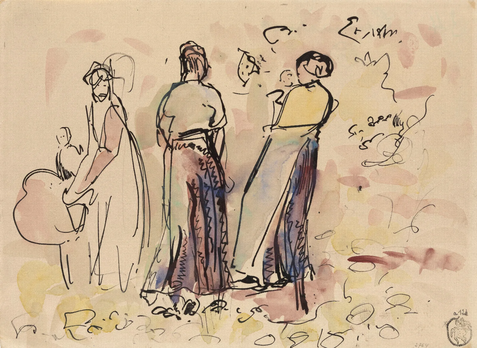 Silhouettes Of Women Wall Art by Rik Wouters - Canvas Print