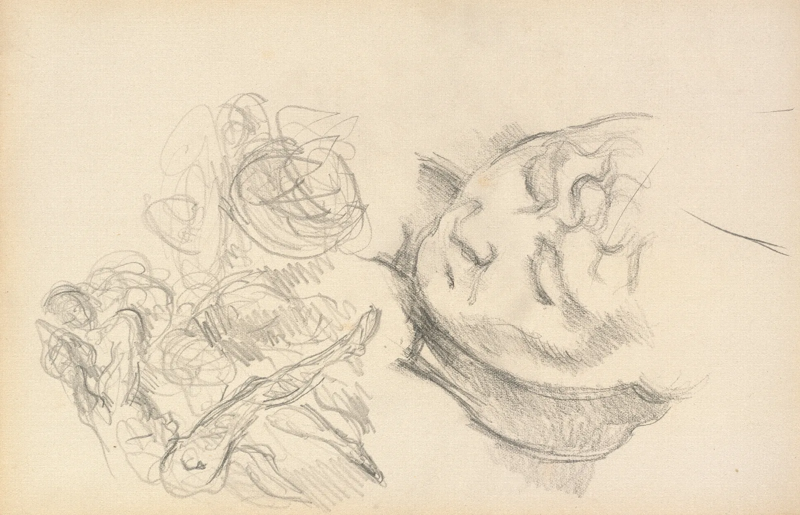 Studies Including Madame Cezanne Wall Art by Paul Cézanne - Canvas Print