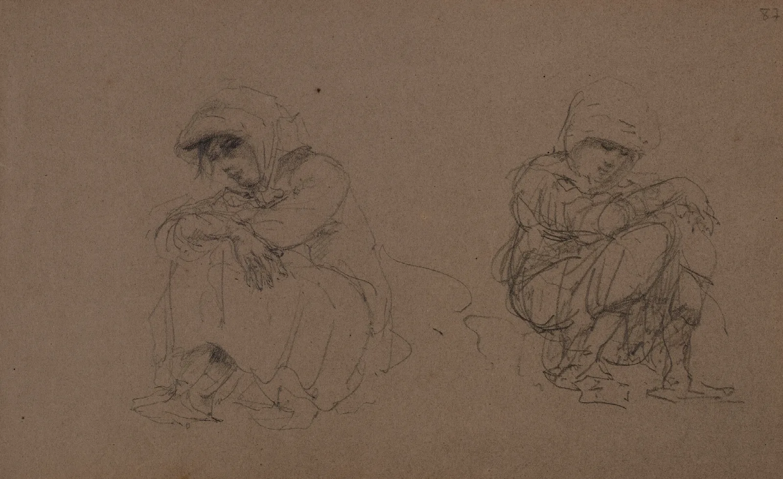 Etudes De Femmes Assises Wall Art by Henri de Toulouse-Lautrec - Canvas Print