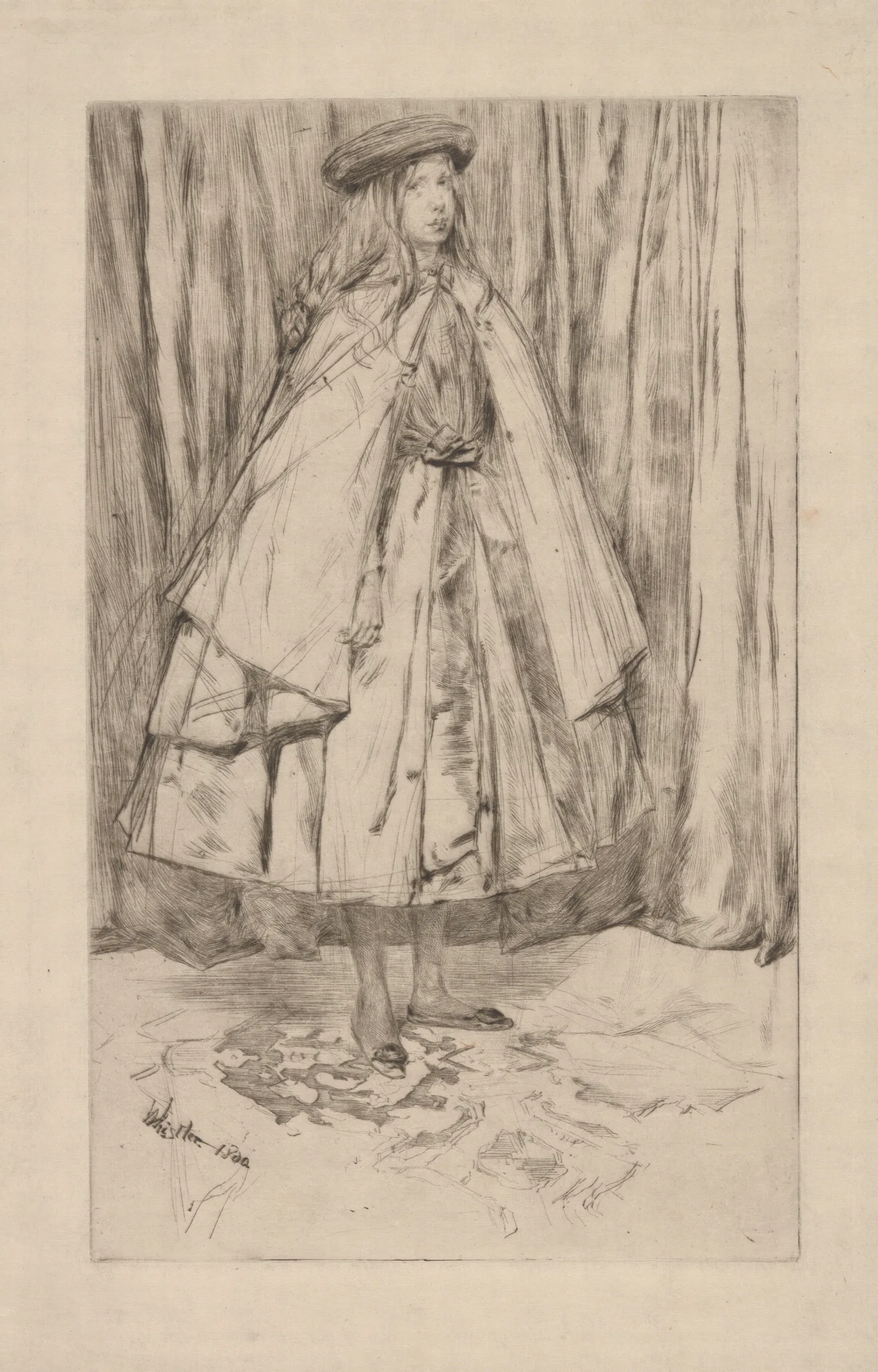 Annie Haden Wall Art by James Abbott McNeill Whistler - Canvas Print