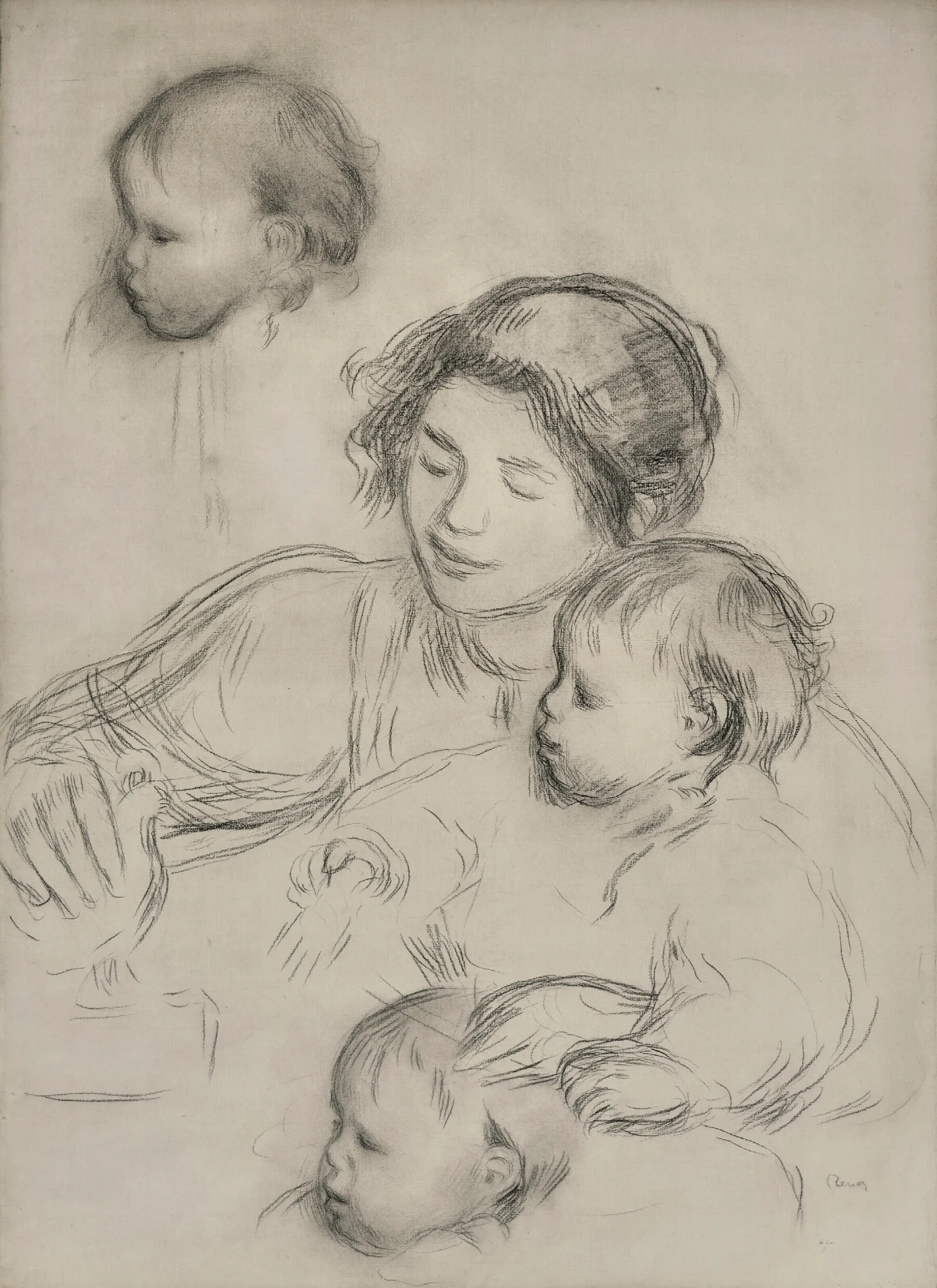 Gabrielle Et Jean Renoir Jouant Etude Wall Art by Pierre-Auguste Renoir - Canvas Print