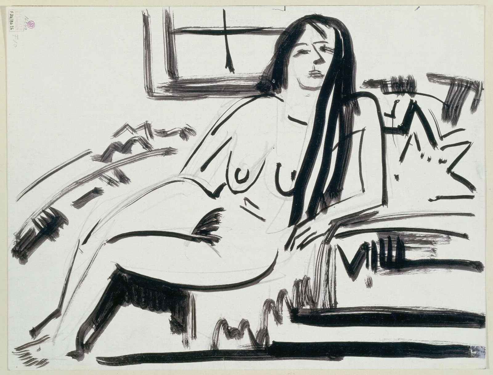Lying Nude 12 Wall Art by Ernst Ludwig Kirchner - Canvas Print