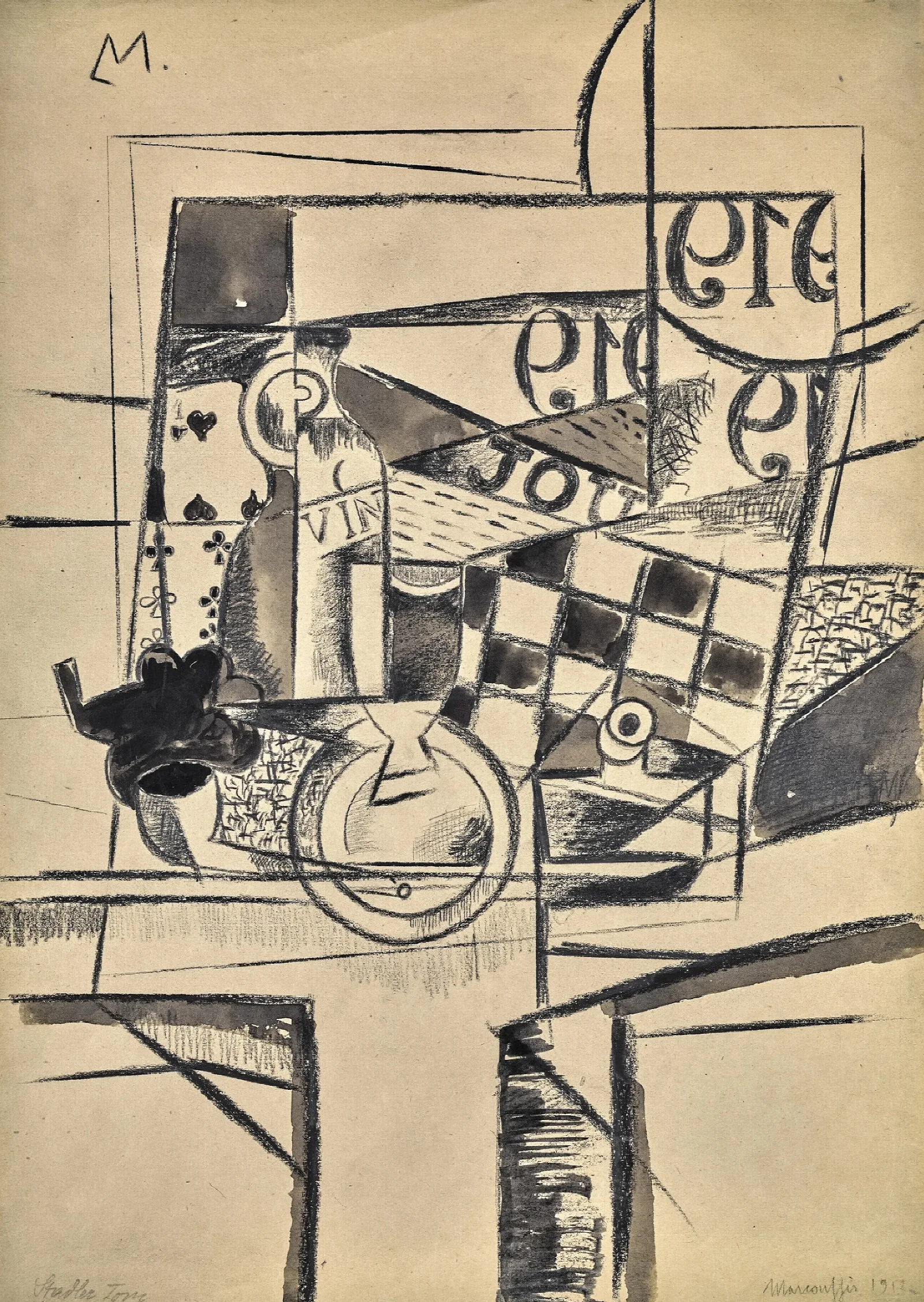 Still Life With Chessboard Wall Art by Louis Marcoussis - Canvas Print