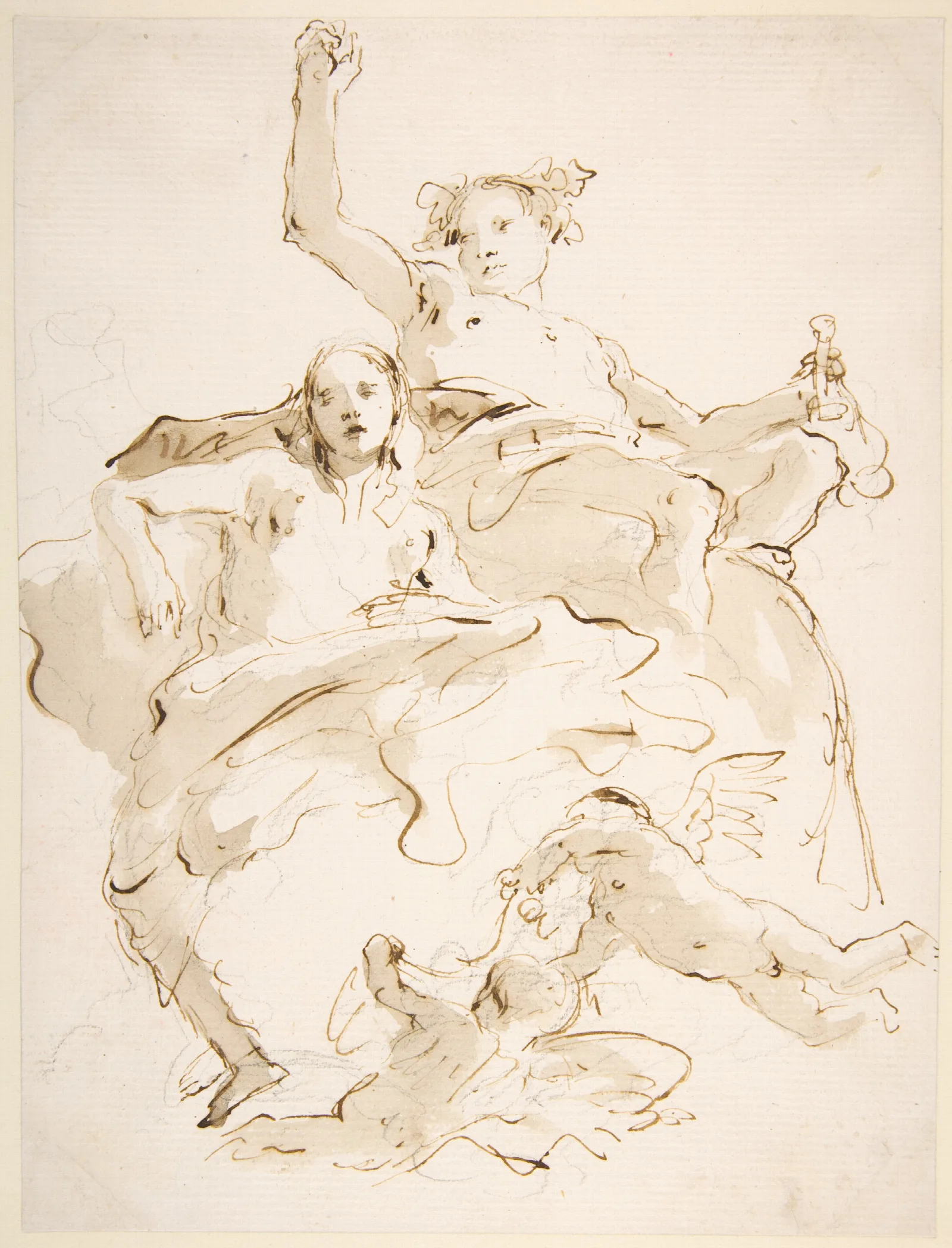 Bacchus And Ariadne 22 Wall Art by Giovanni Battista Tiepolo - Canvas Print