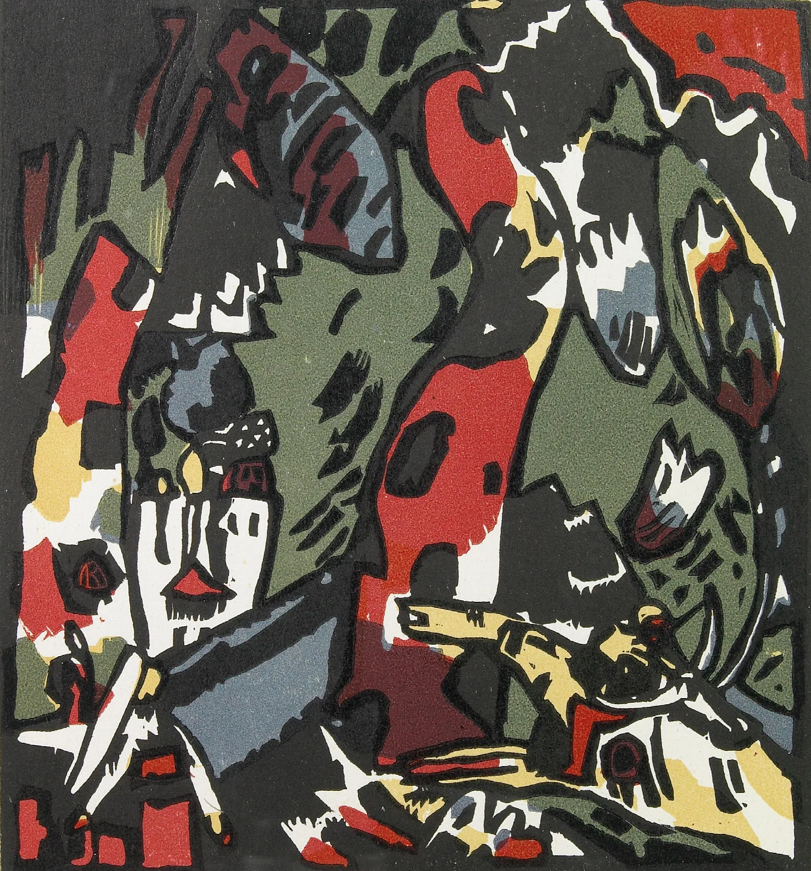 Bogenschutze 3 Wall Art by Wassily Kandinsky - Canvas Print