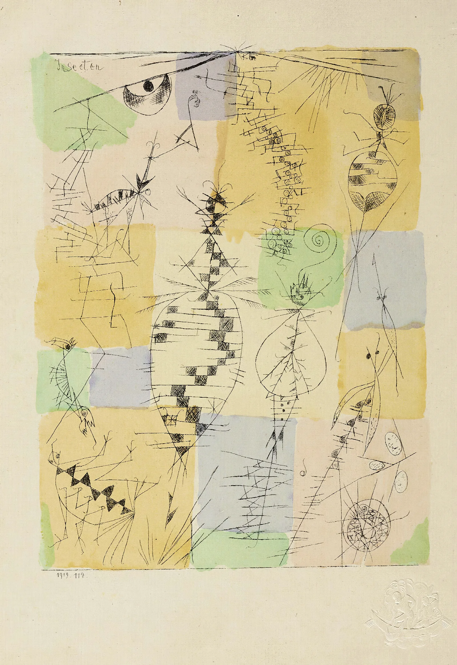 Insekten Wall Art by Paul Klee - Canvas Print