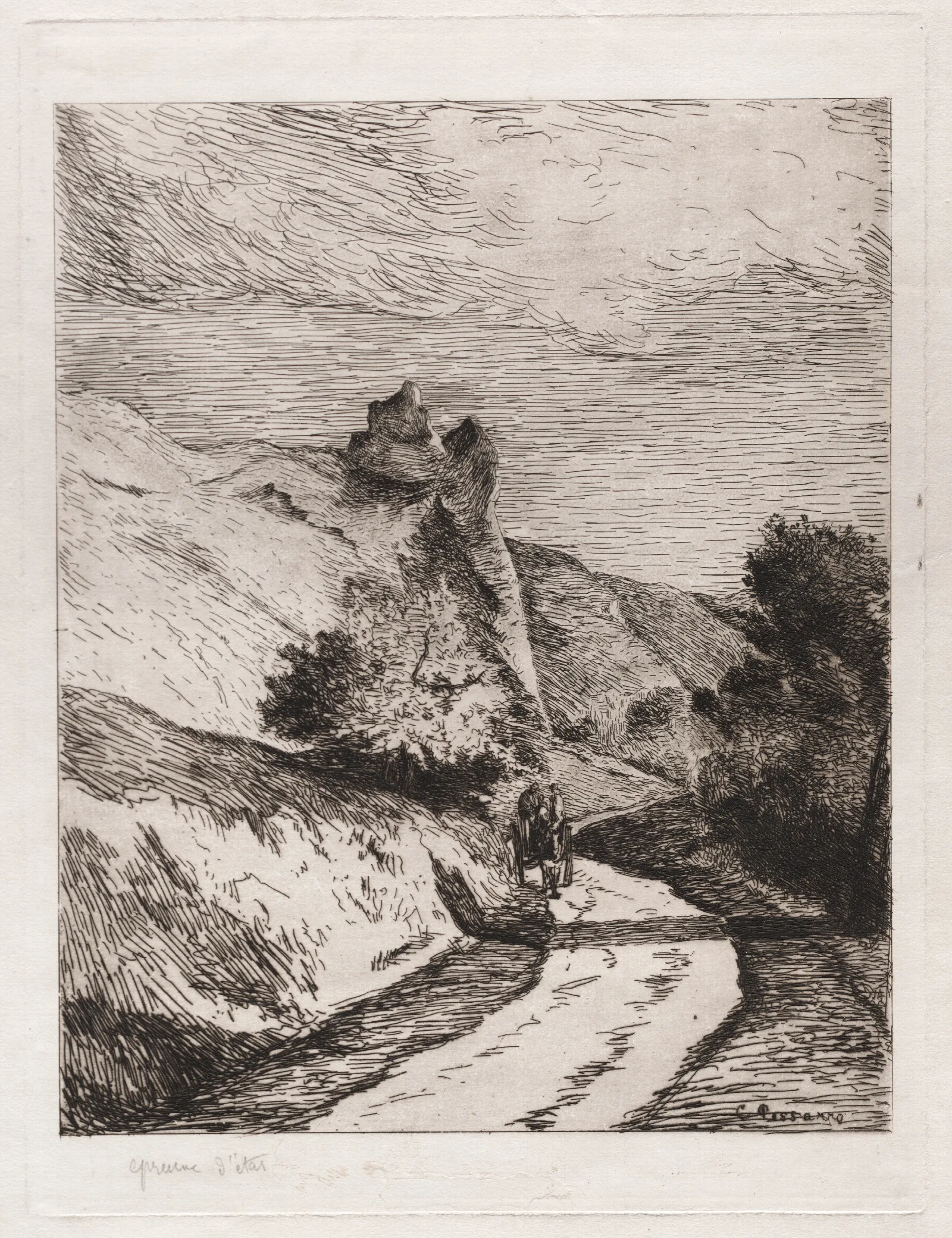 La Roche Guyon Wall Art by Camille Pissarro - Canvas Print