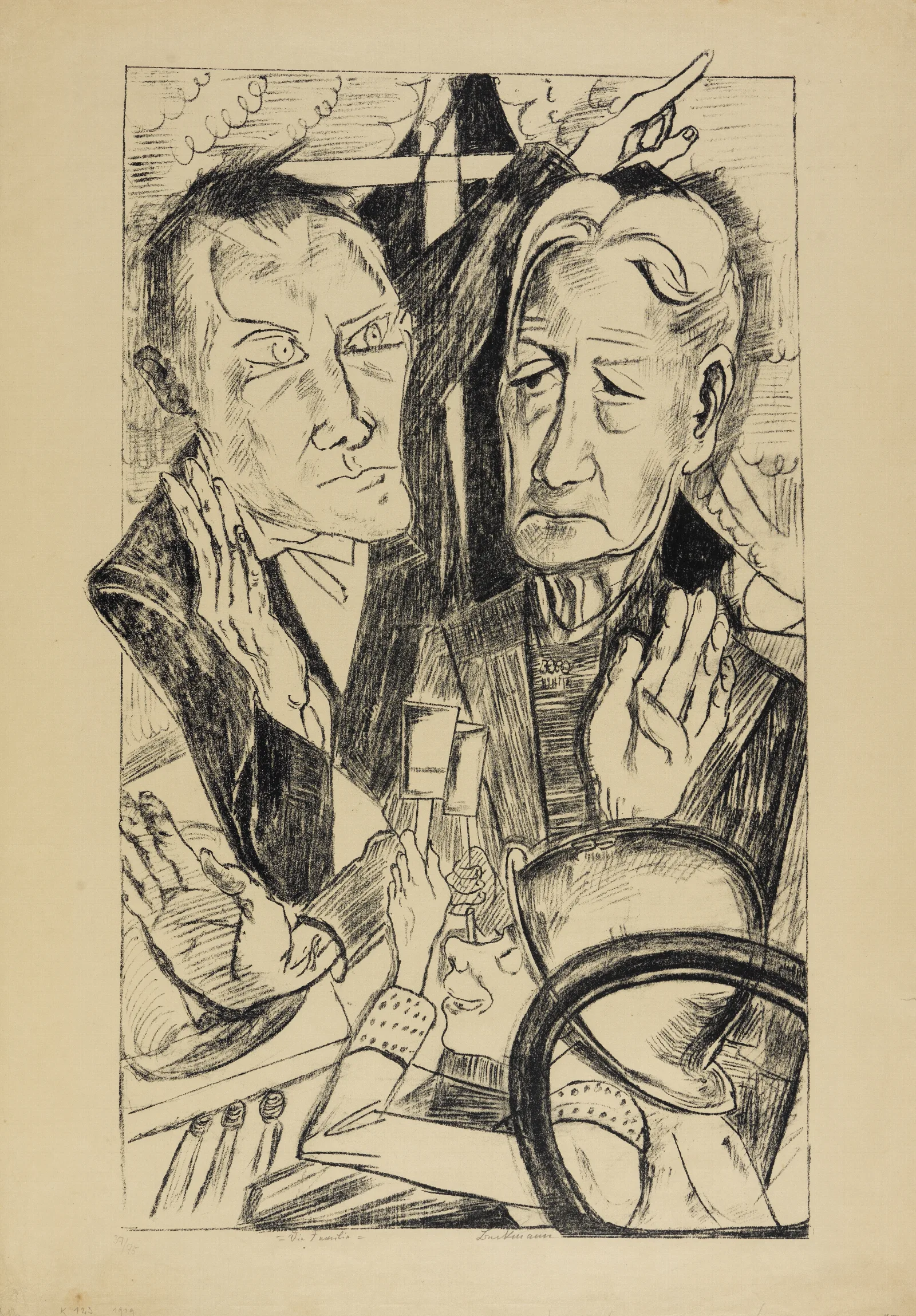 Die Familie Familie Beckmann Wall Art by Max Beckmann - Canvas Print