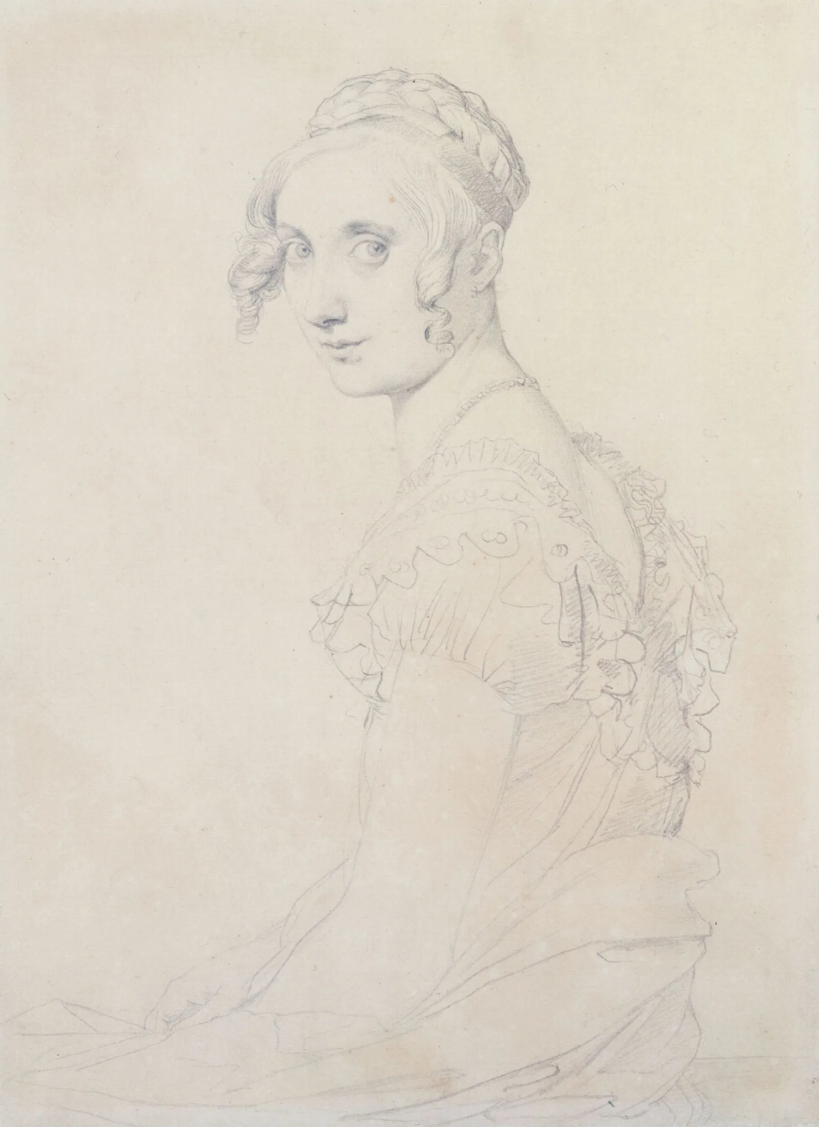 Portrait De Josephine Nicaise Lacroix Wall Art by Jean Auguste Dominique Ingres - Canvas Print