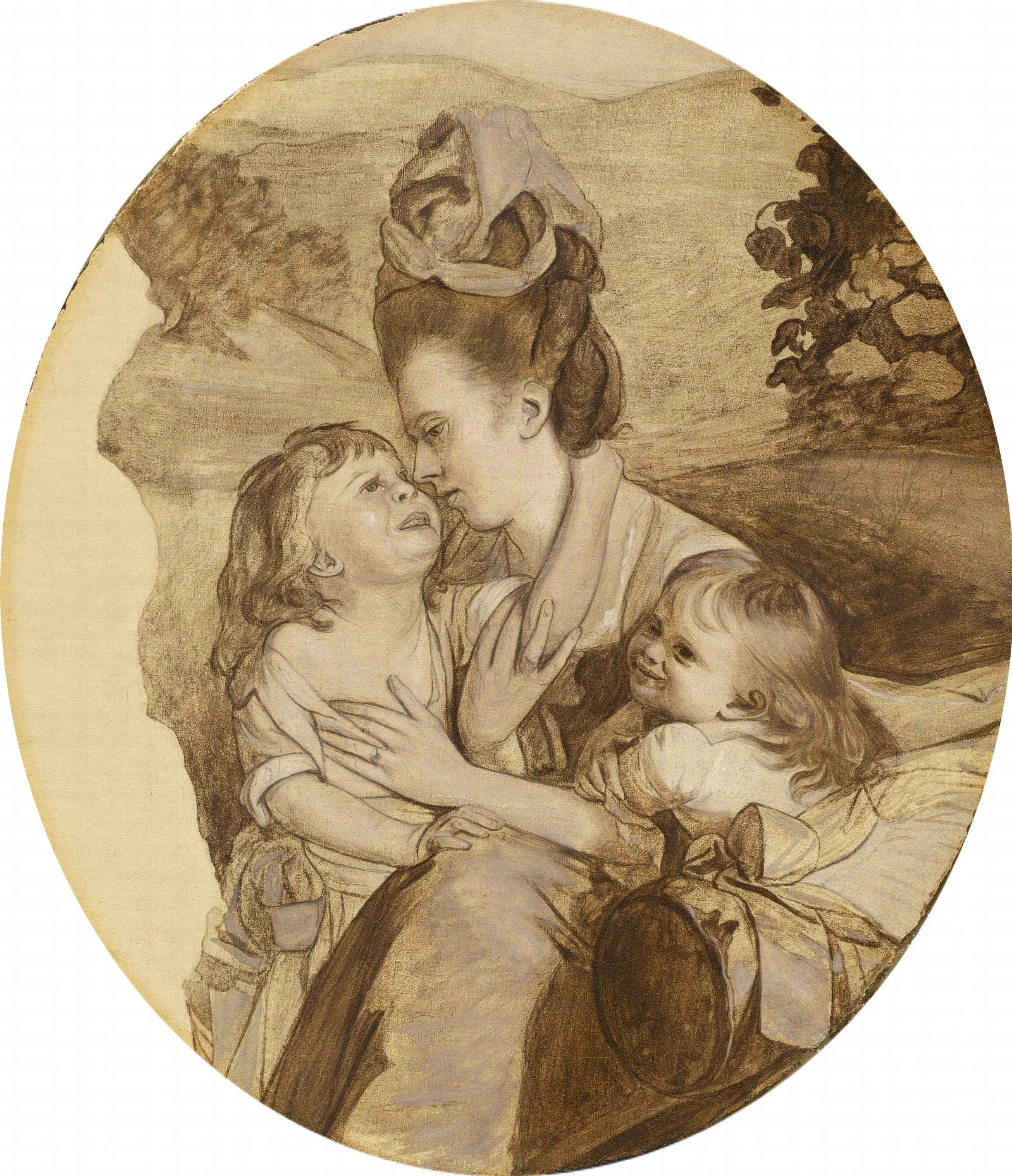 Sketch For The Copley Family Wall Art by John Singleton Copley - Canvas Print