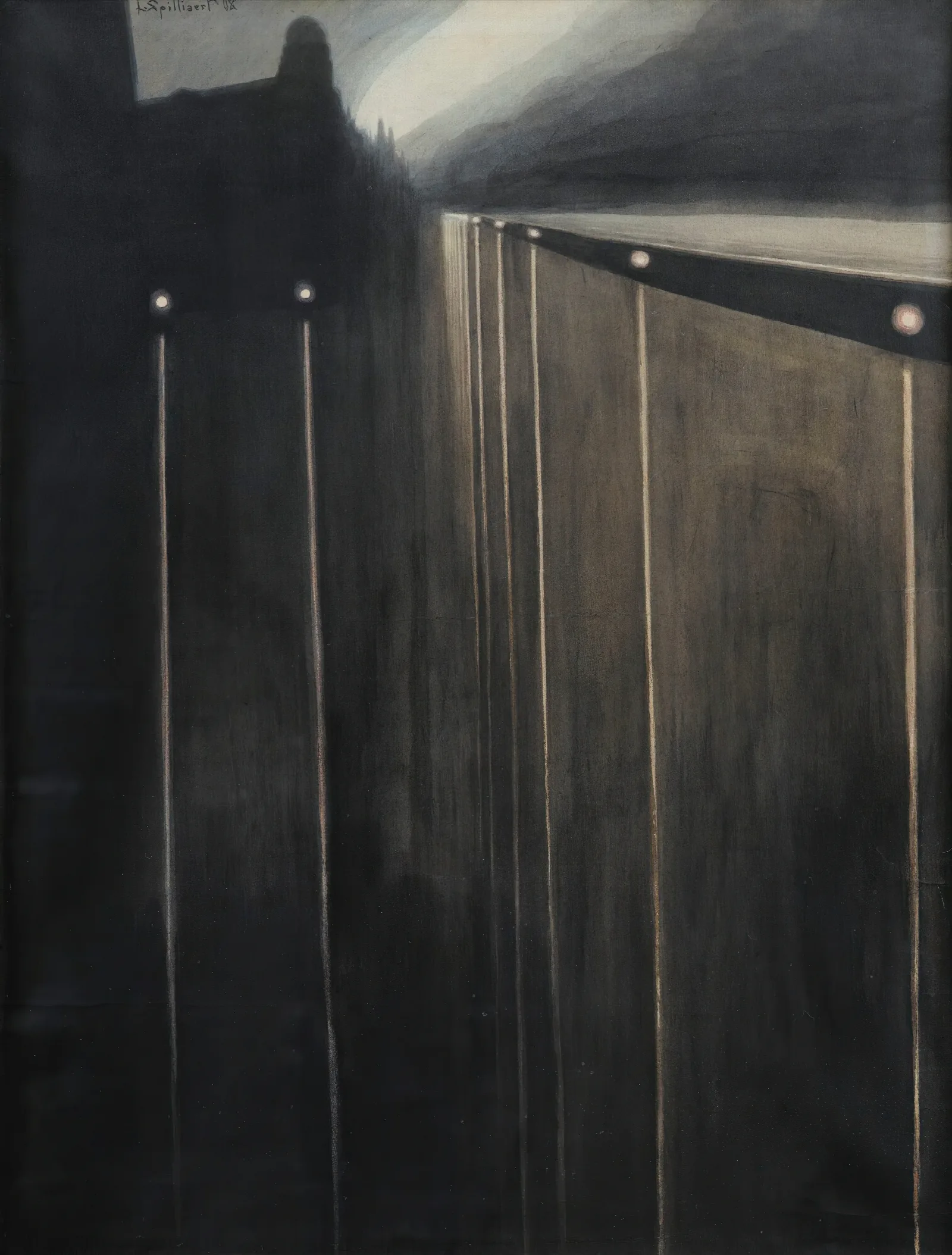 Digue Dostende Aux Reverberes Wall Art by Léon Spilliaert - Canvas Print