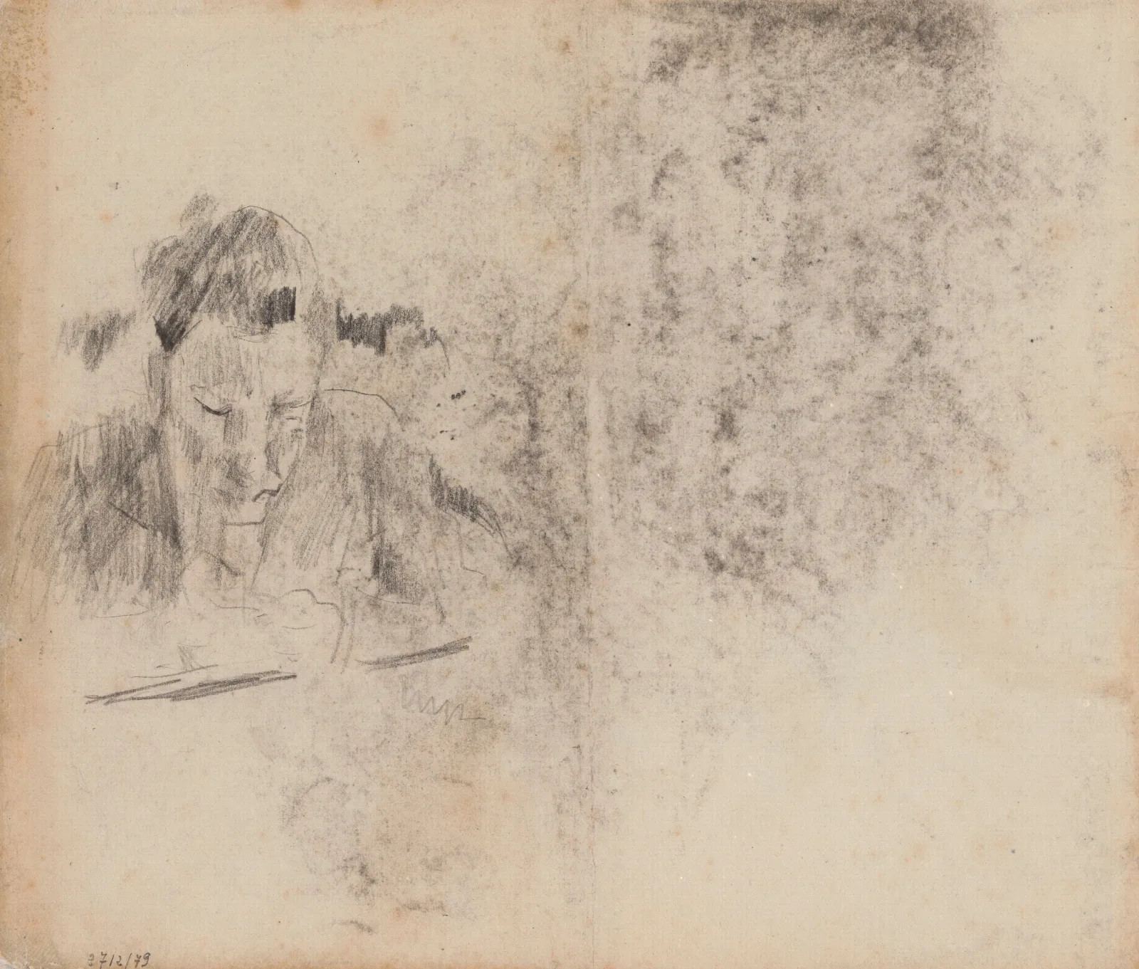 Man Writing Or Reading Wall Art by James Ensor - Canvas Print