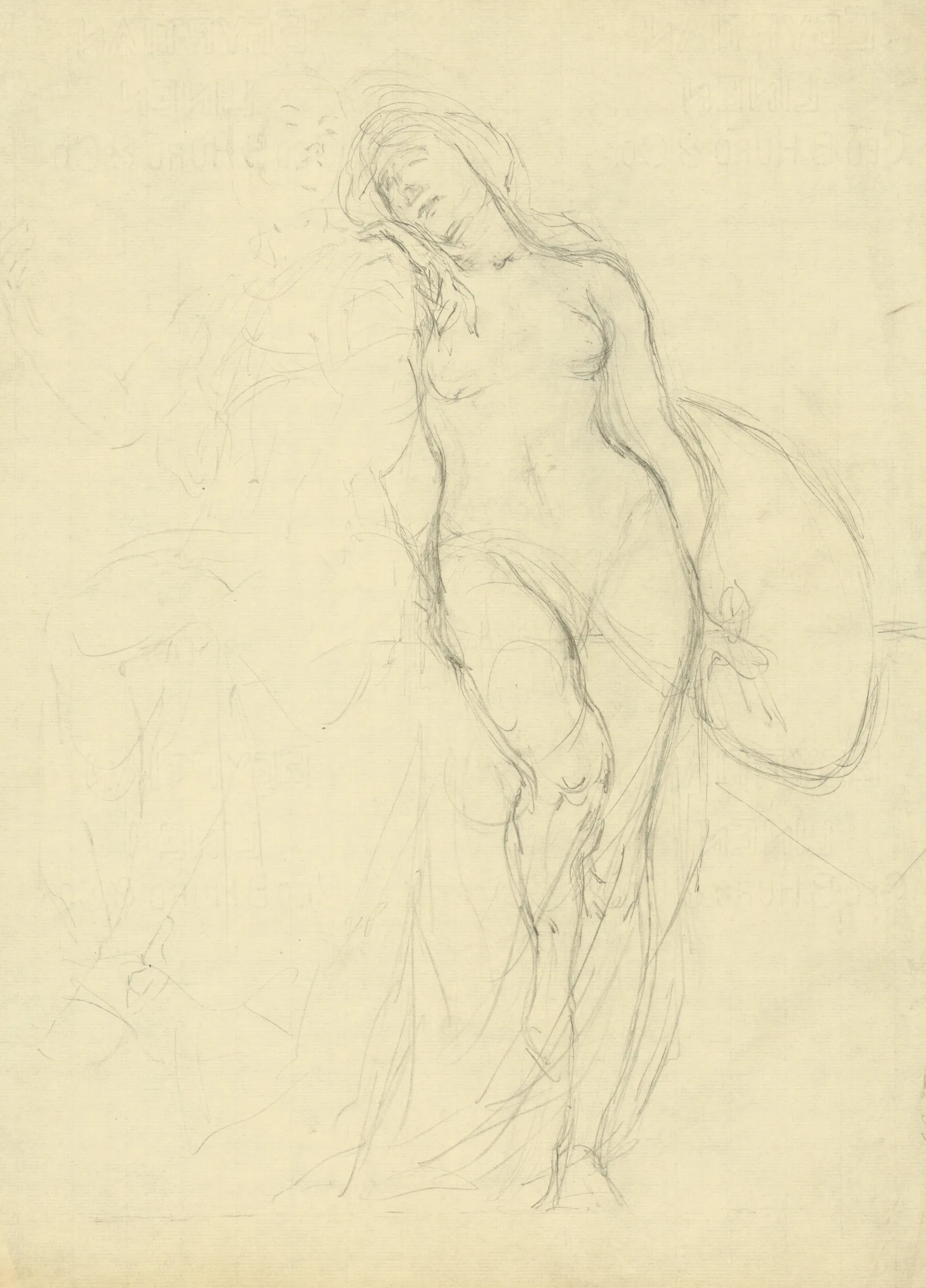 Study For Figures Of Sculpture And Painting Wall Art by Kenyon Cox - Canvas Print