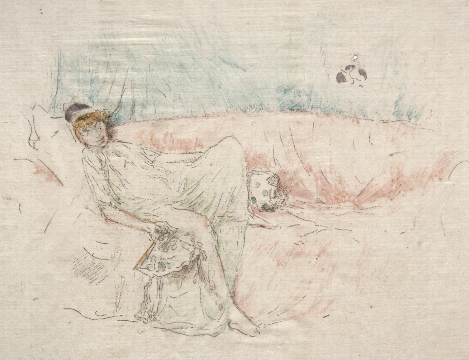 Draped Figure Reclining Wall Art by James Abbott McNeill Whistler - Canvas Print