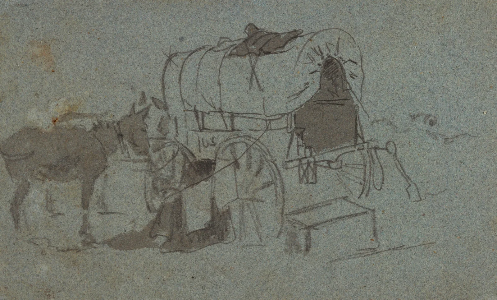 Army Wagon And Mule Wall Art by Winslow Homer - Canvas Print