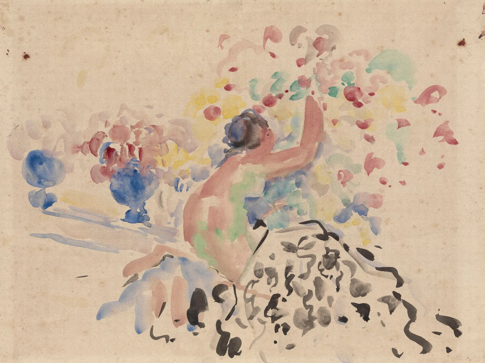 Nude And Flowers Wall Art by Rik Wouters - Canvas Print