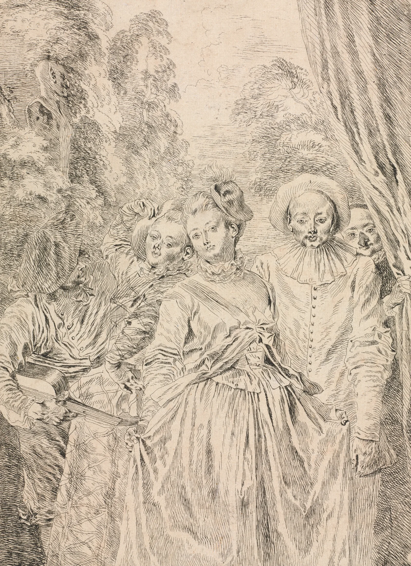 The Clothes Are Italian Wall Art by Jean-Antoine Watteau - Canvas Print