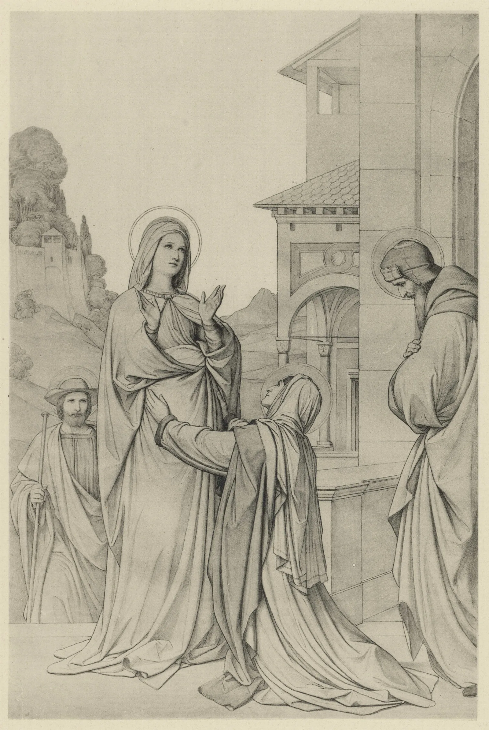 Heimsuchung Mariae Wall Art by Eduard von Steinle - Canvas Print