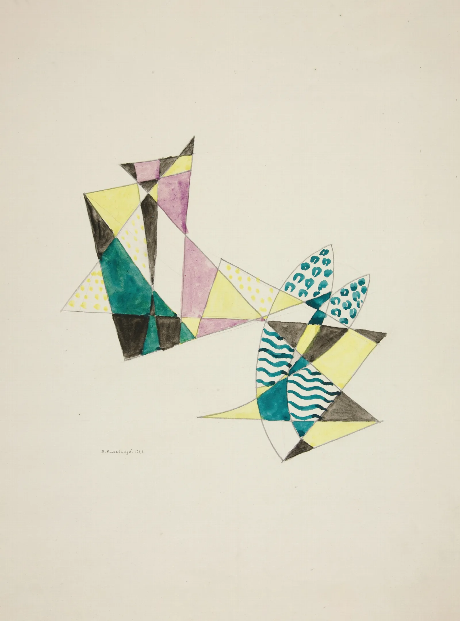 Abstraction Based On Sails Iv Wall Art by David Kakabadzé - Canvas Print