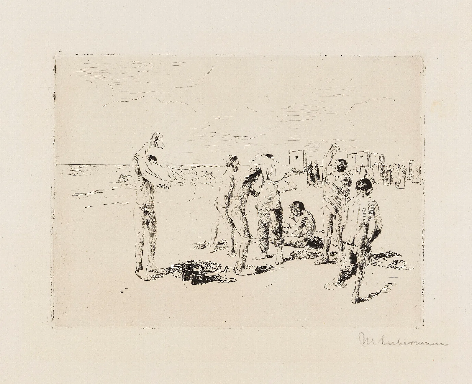 Badende Knaben 5 Wall Art by Max Liebermann - Canvas Print