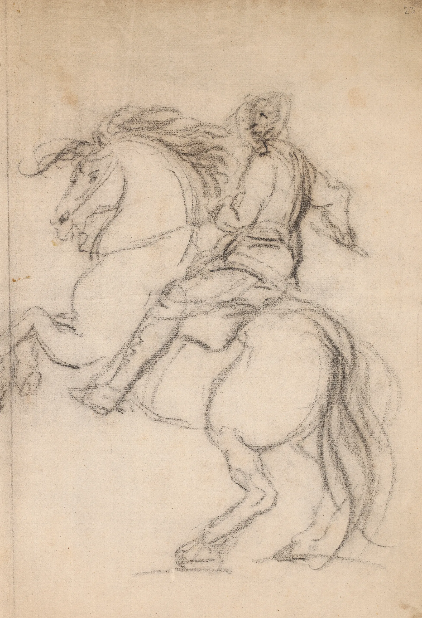 Man On Horseback 2 Wall Art by Sir Joshua Reynolds - Canvas Print