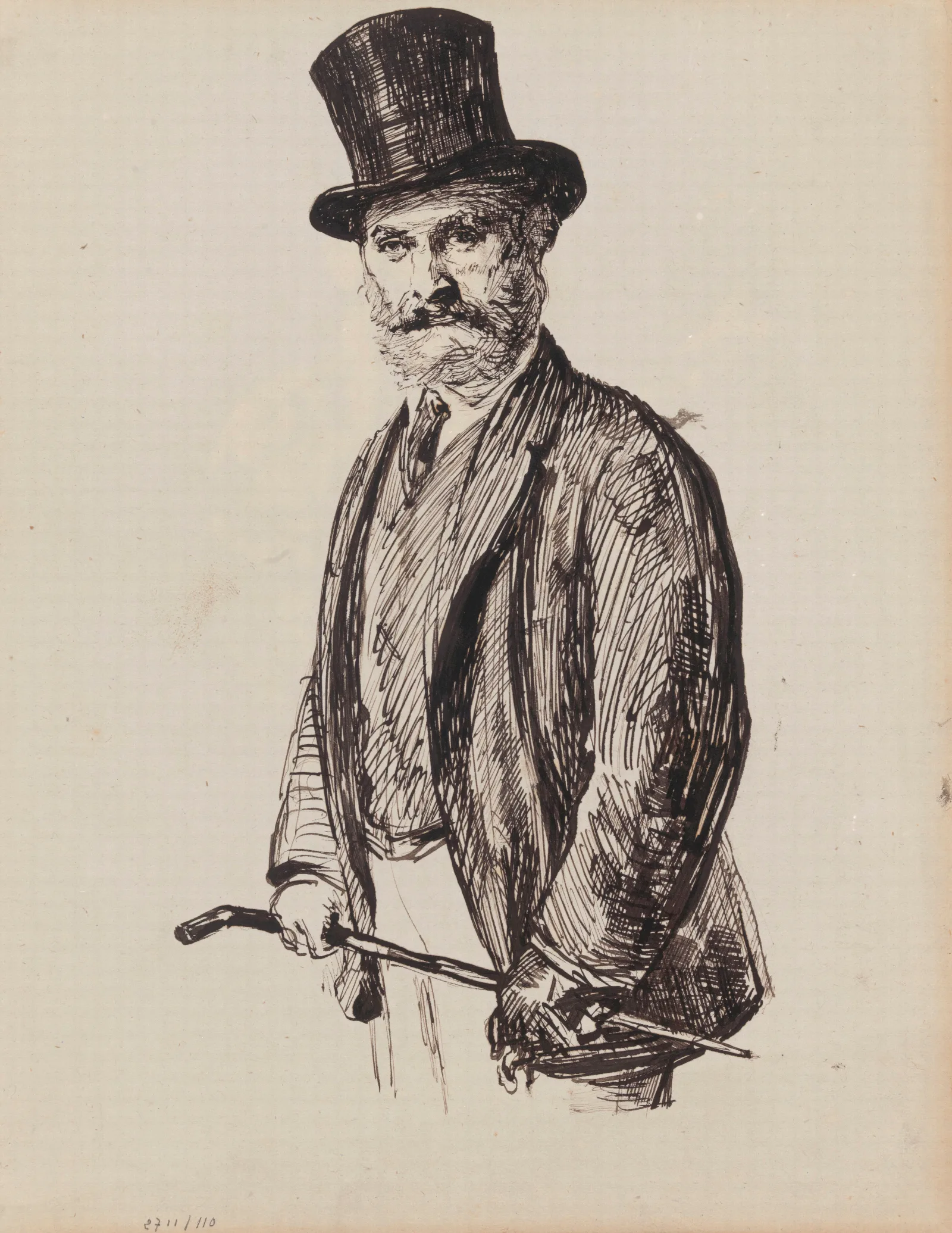 The Painter Edouard Manet Wall Art by James Ensor - Canvas Print