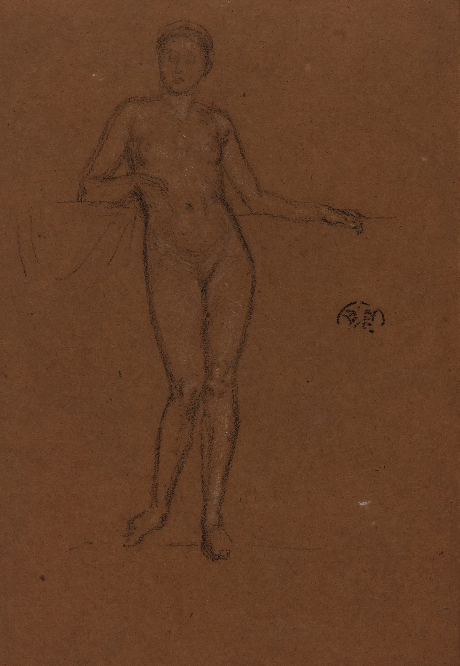 Standing Nude 18 Wall Art by James Abbott McNeill Whistler - Canvas Print