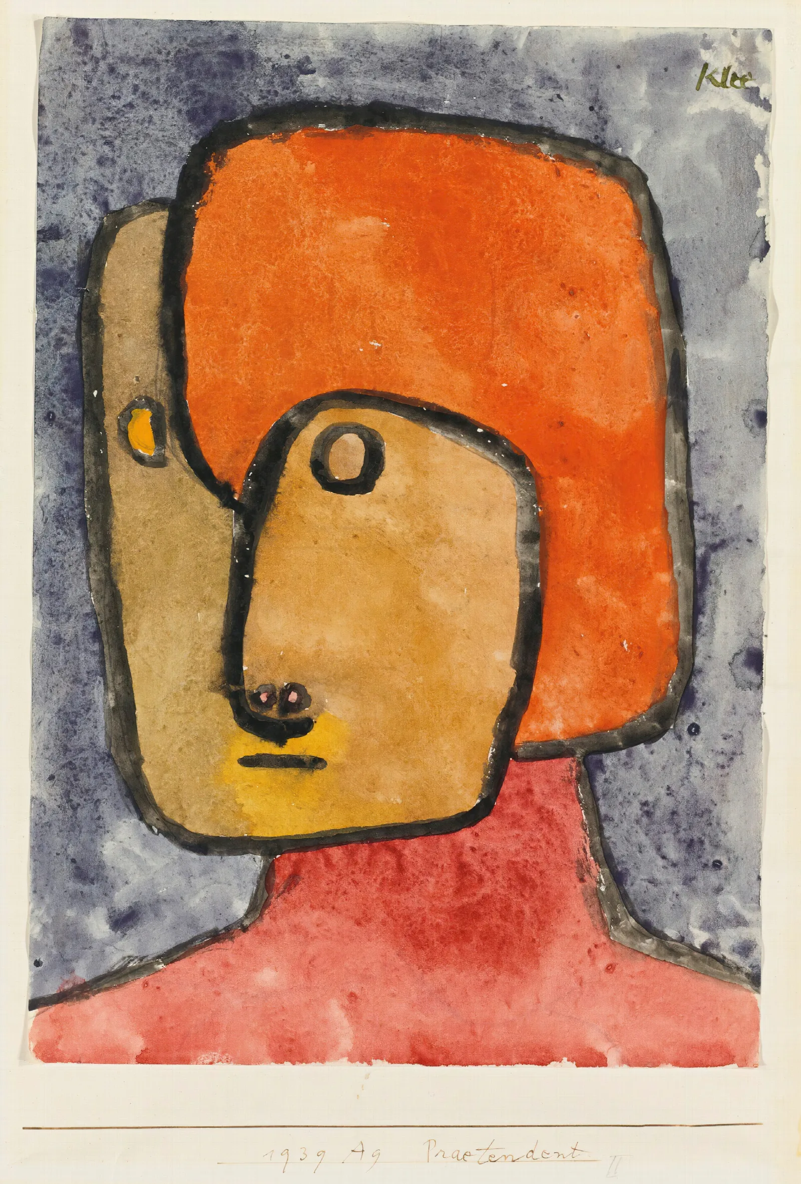 Praetendent Pretender Wall Art by Paul Klee - Canvas Print