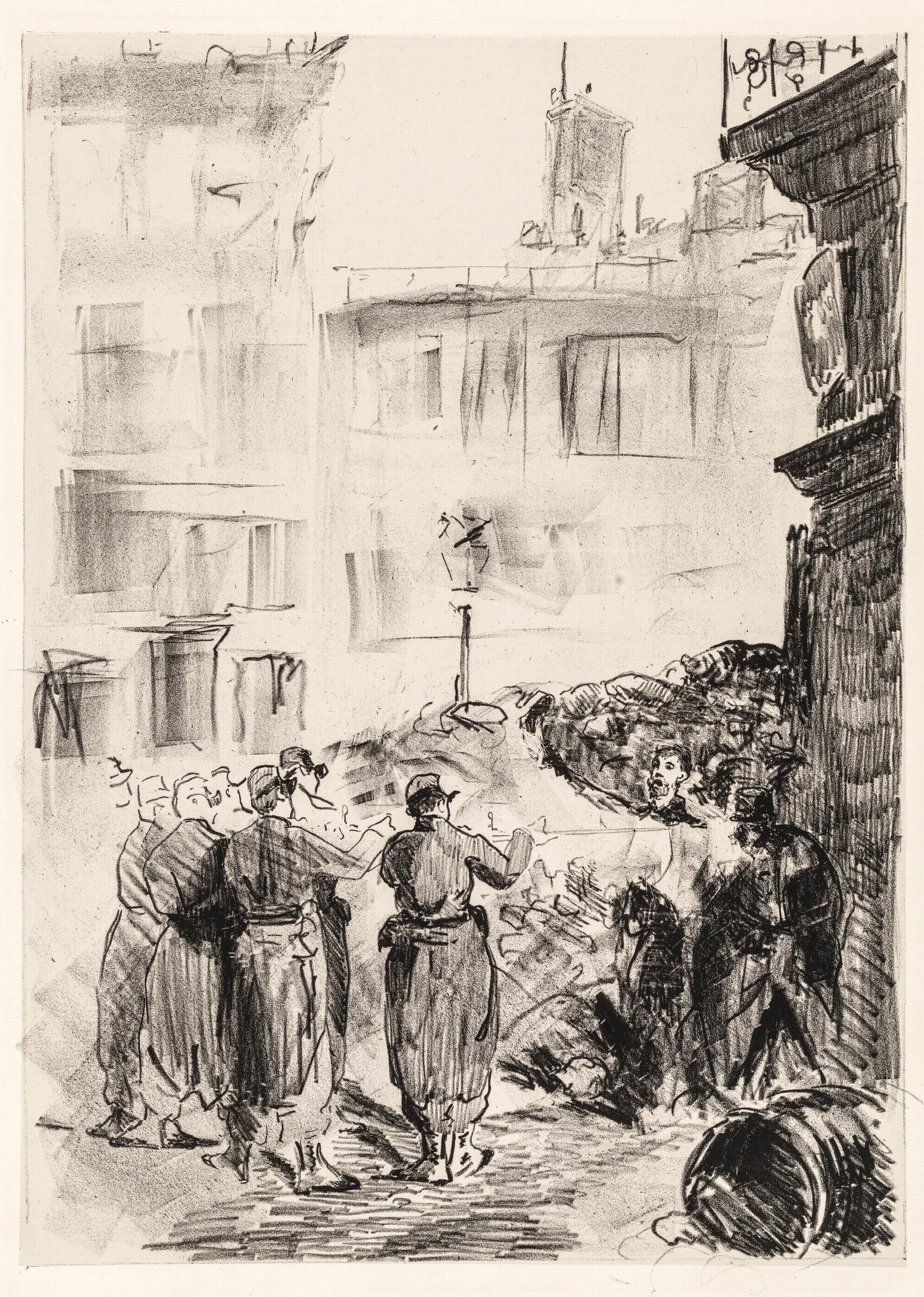 La Barricade Scene De La Commune De Paris Wall Art by Édouard Manet - Canvas Print