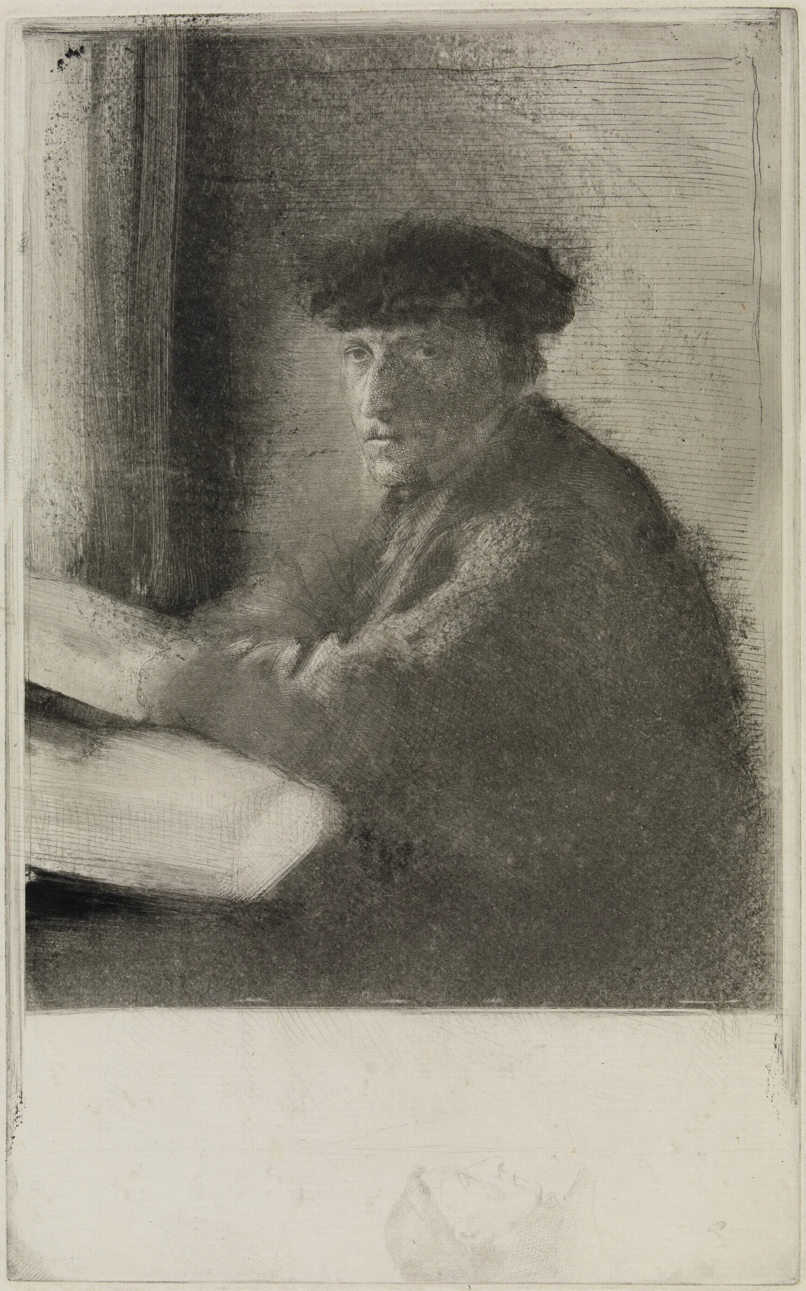 Der Stecher Joseph Tourny In Halber Figur Wall Art by Edgar Degas - Canvas Print