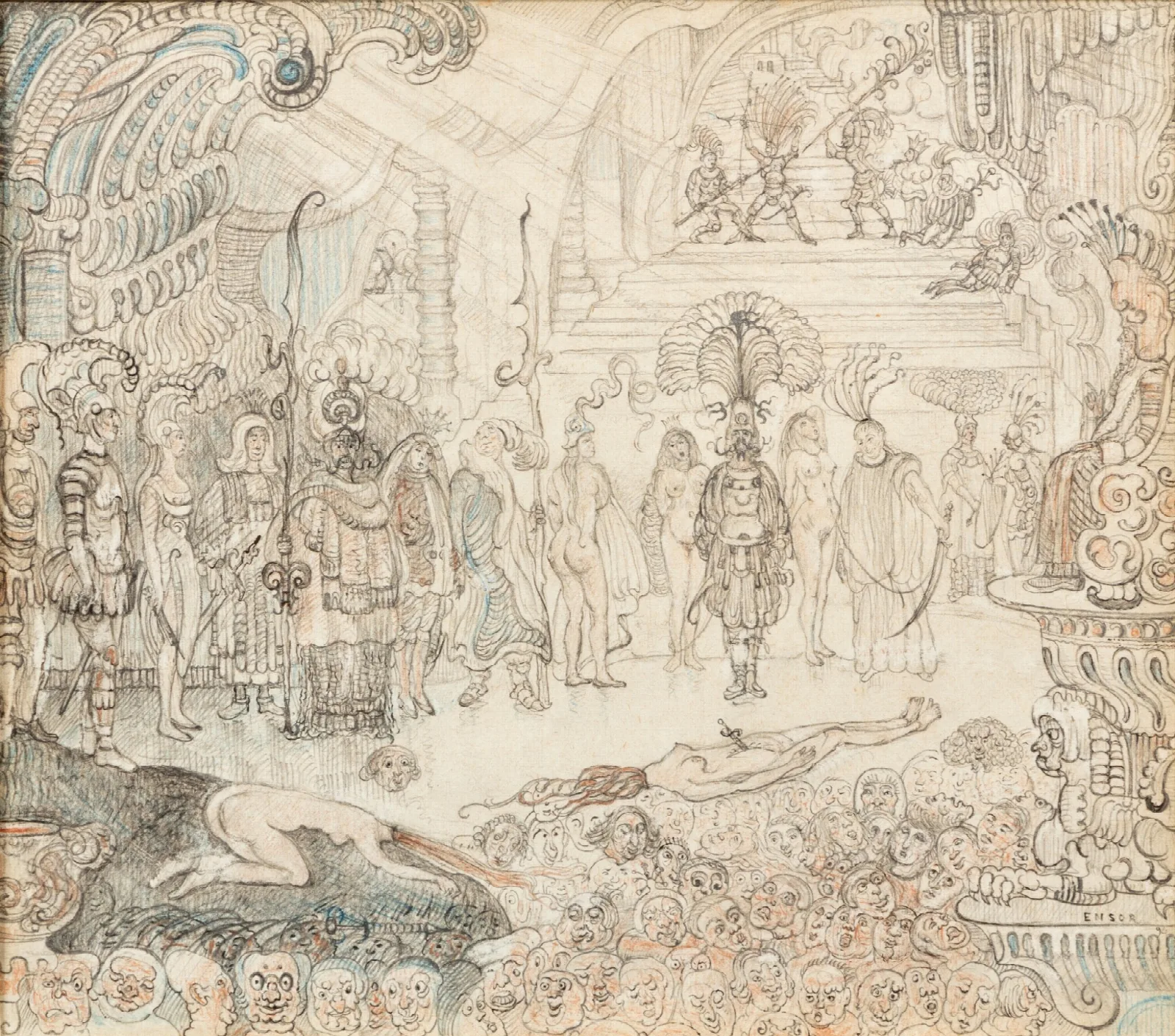Petits Supplices Persans Wall Art by James Ensor - Canvas Print
