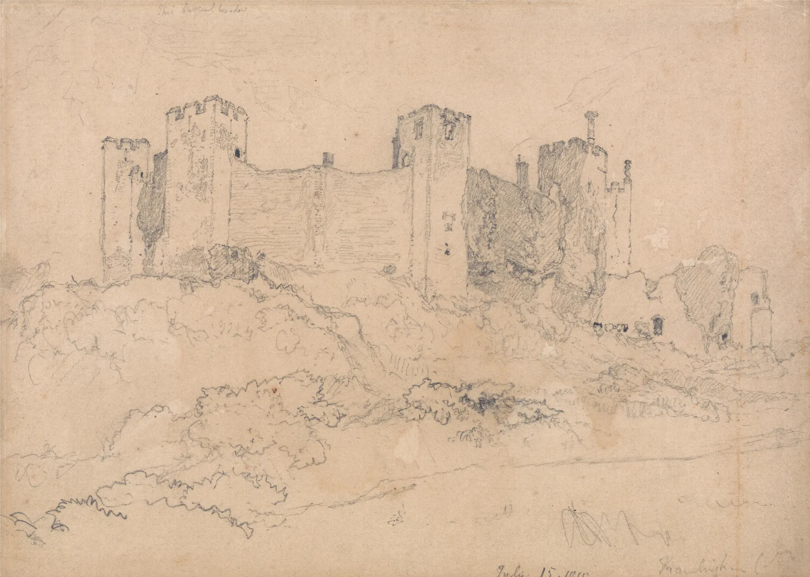 Framlingham Castle Suffolk Wall Art by John Sell Cotman - Canvas Print