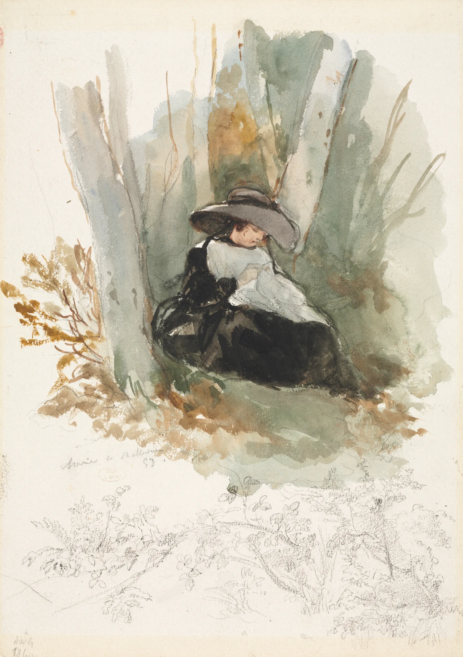 Marie A Bellevue Wall Art by Louis Gallait - Canvas Print