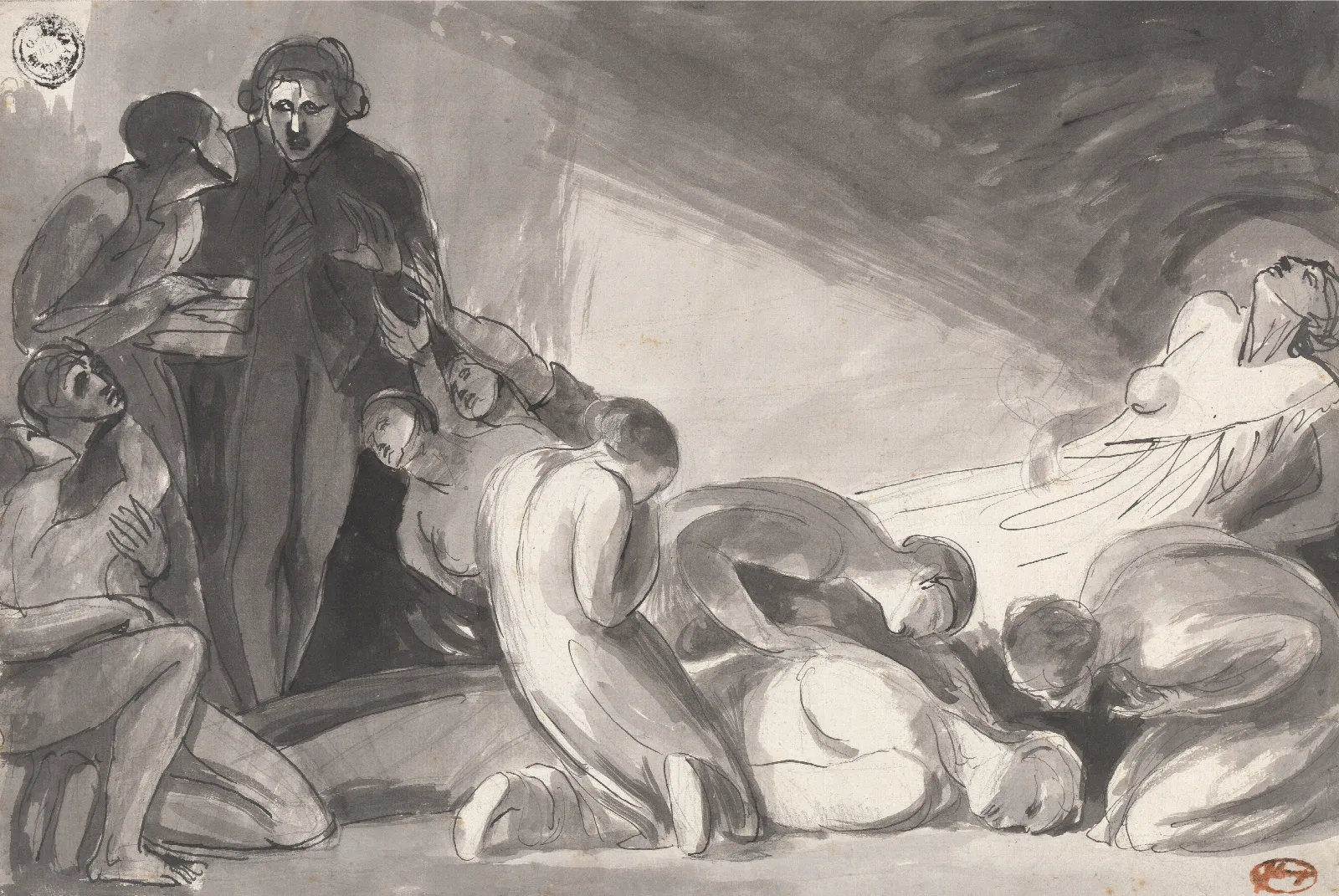Howard Visiting A Prison 3 Wall Art by George Romney - Canvas Print